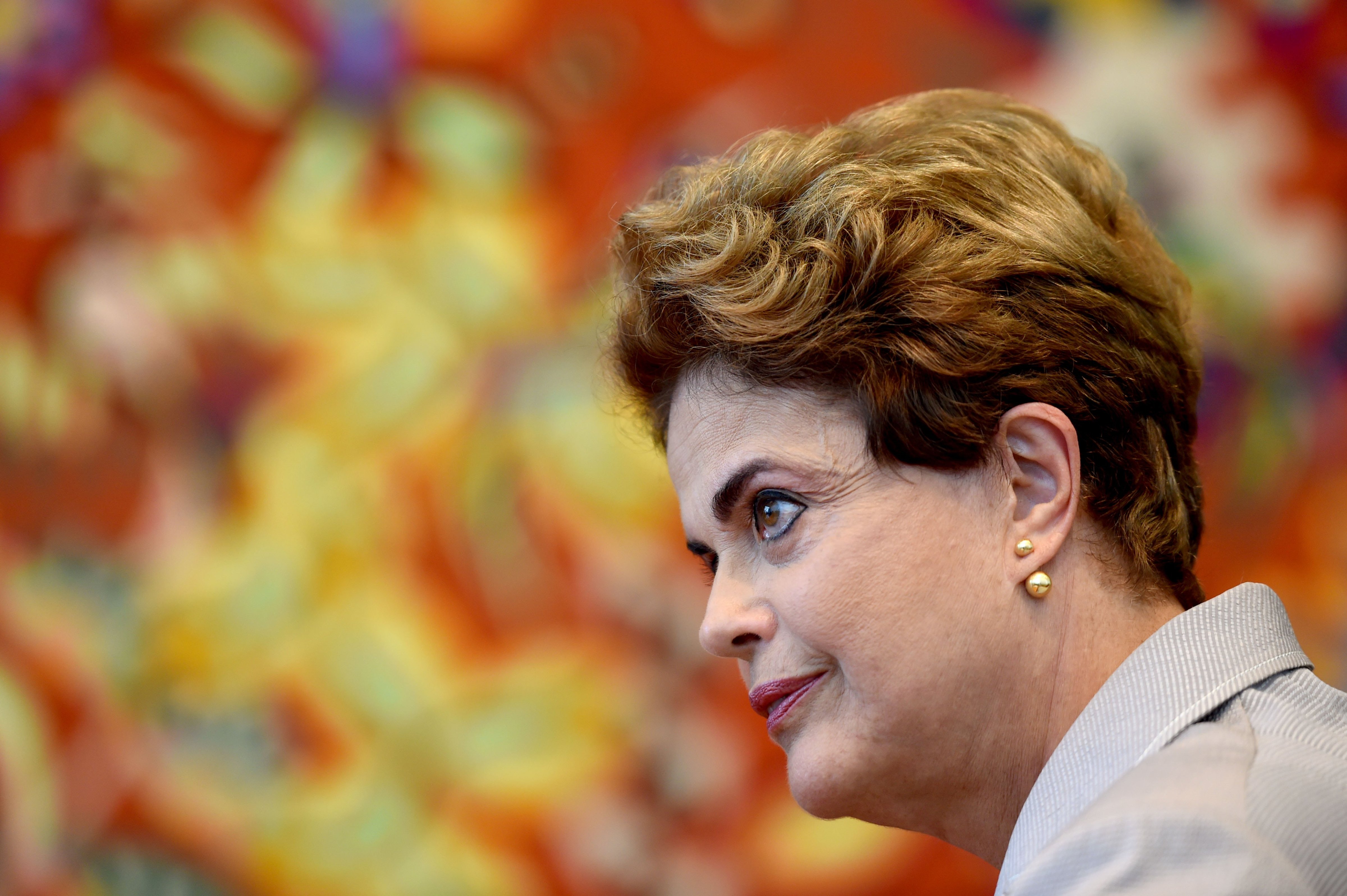 Suspended Brazilian President Dilma meets with foreign correspondents at Alvorada Palace in Bras&iacute;lia on June 14, 2016 (Evaristo Sa— AFP/Getty Images)