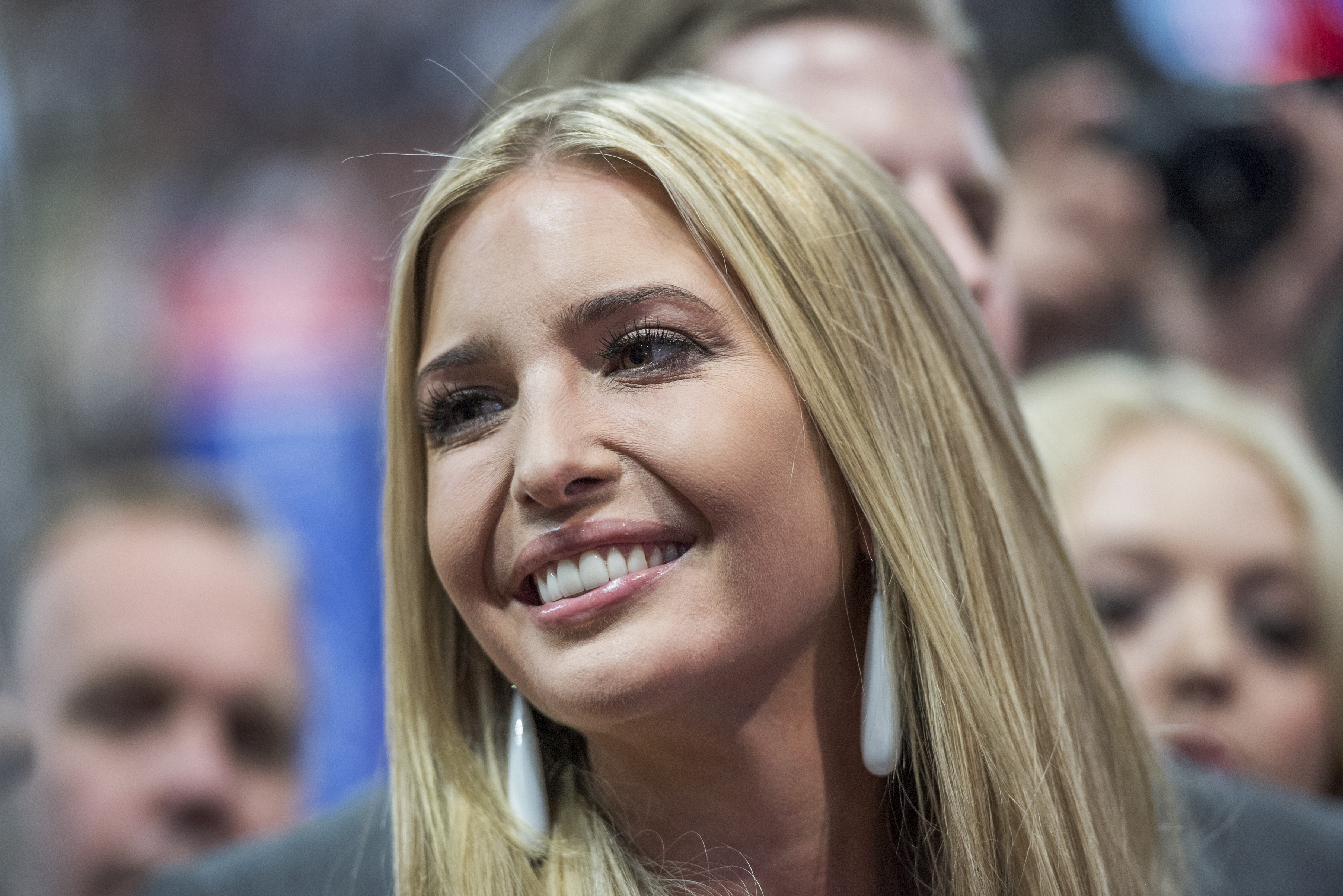 Ivanka Trump, daughter of presidential candidate Donald Trump, nominates him on behalf of New York State at the Republican National Convention in Cleveland, Ohio, July 19, 2016. (Tom Williams—CQ-Roll Call,Inc./Getty Images)