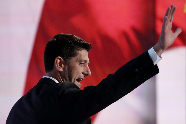 Speaker Paul Ryan speaks on the third day of the Republican National Convention on July 20, 2016 at the Quicken Loans Arena in Cleveland, Ohio. (Win McNamee—2016 Getty Images)