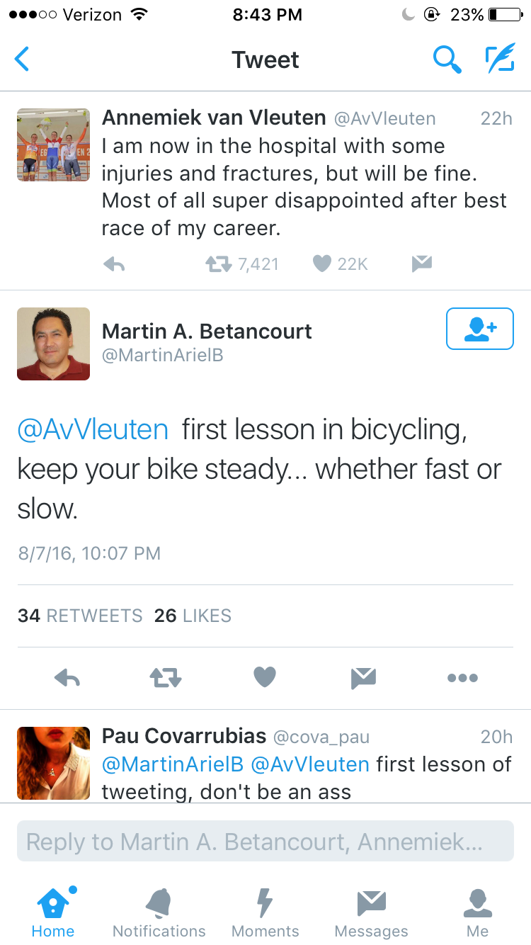 olympic sexism cyclist