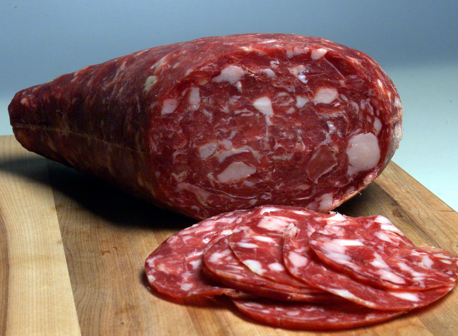 stuff.salami Citterio Italian Style Salame with Prosciutto  (Photo by Annie Wells/Los Angeles Times via Getty Images) (Annie Wells—Getty Images)