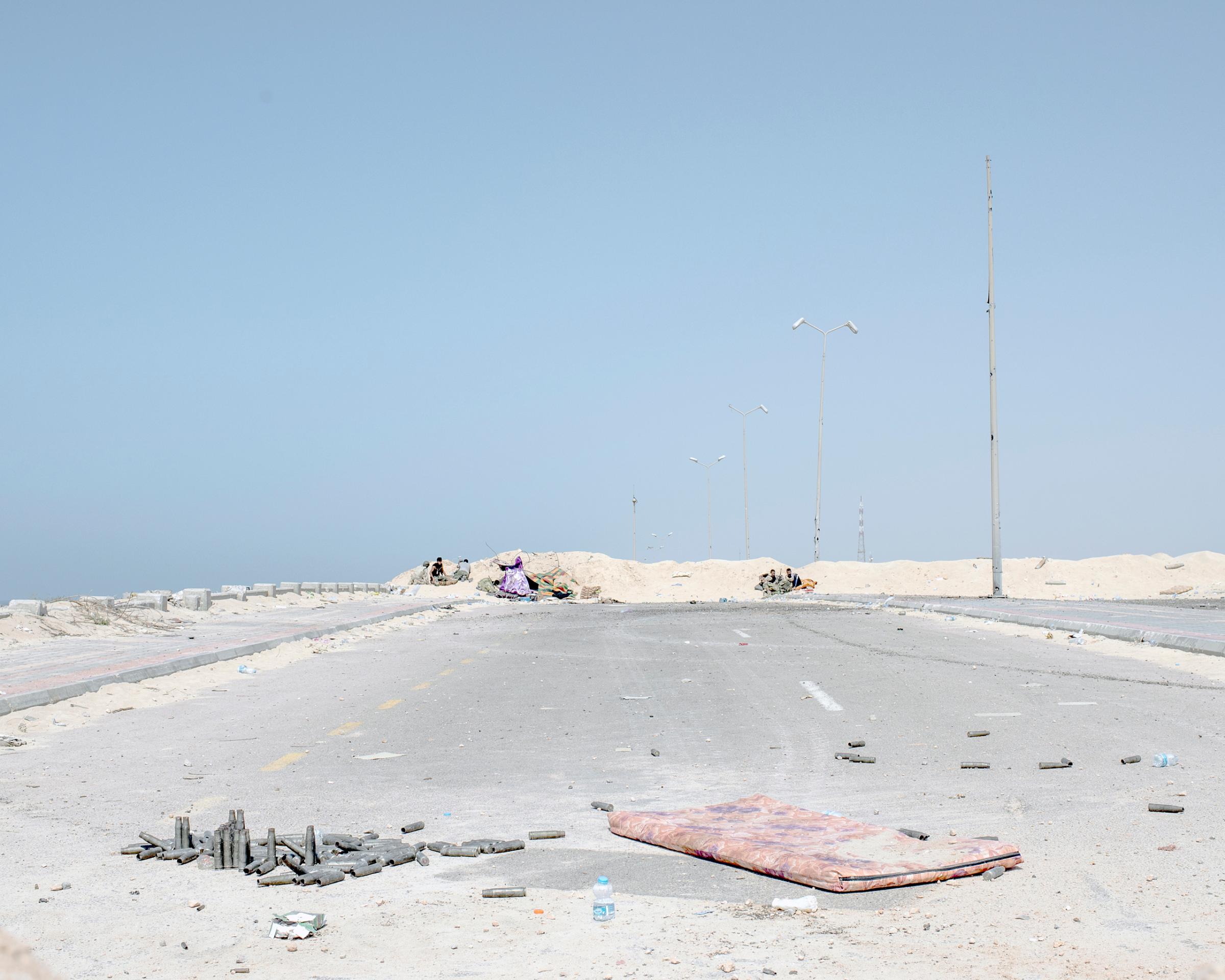 A view of the westernmost frontline against IS(S on the Sirte, Libya, seafront, July 2016.