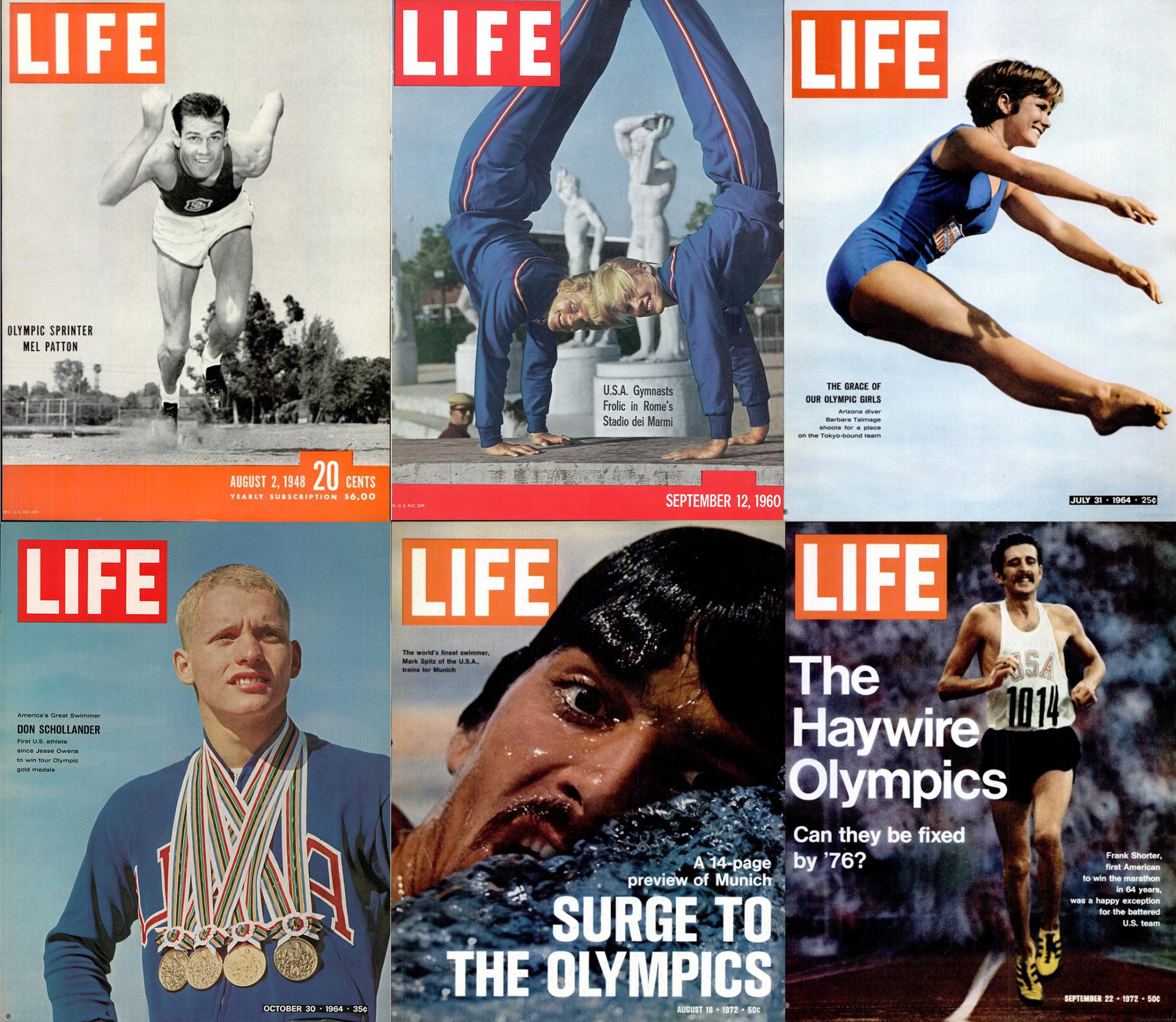 LIFE magazine Olympic covers through the years.
