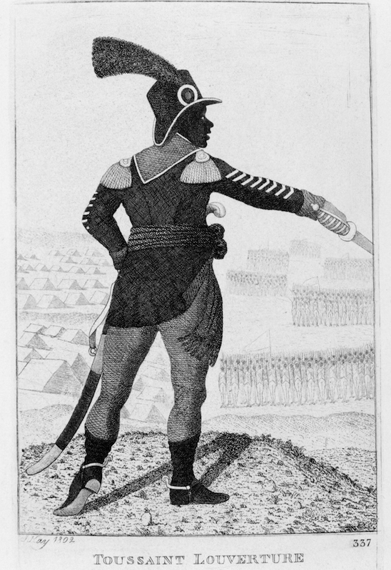 Pierre Dominique Toussaint l'Ouverture (1746-1803) Haitian revolutionary leader. Etching by John Kay 1802.