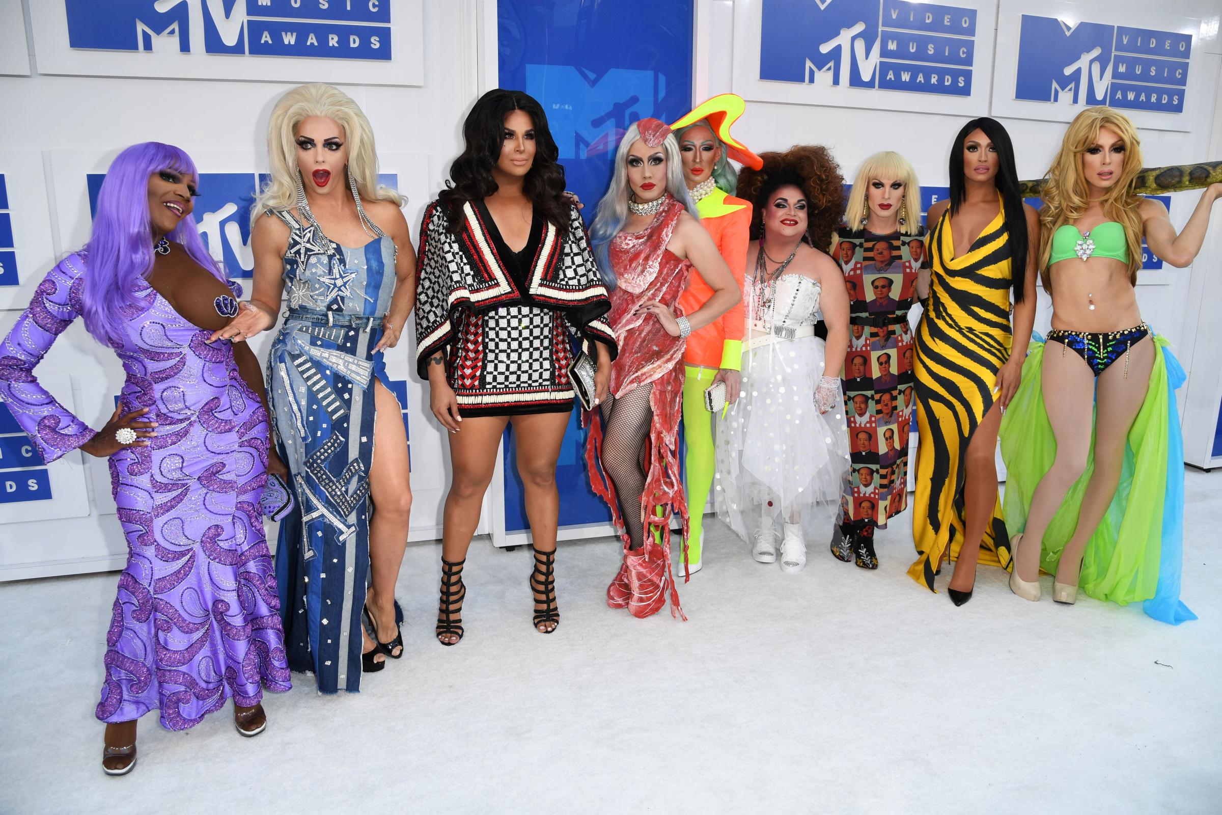 Rupaul's Drag Race All Stars attend the 2016 MTV Video Music Awards at Madison Square Garden on Aug. 28, 2016 in New York City.