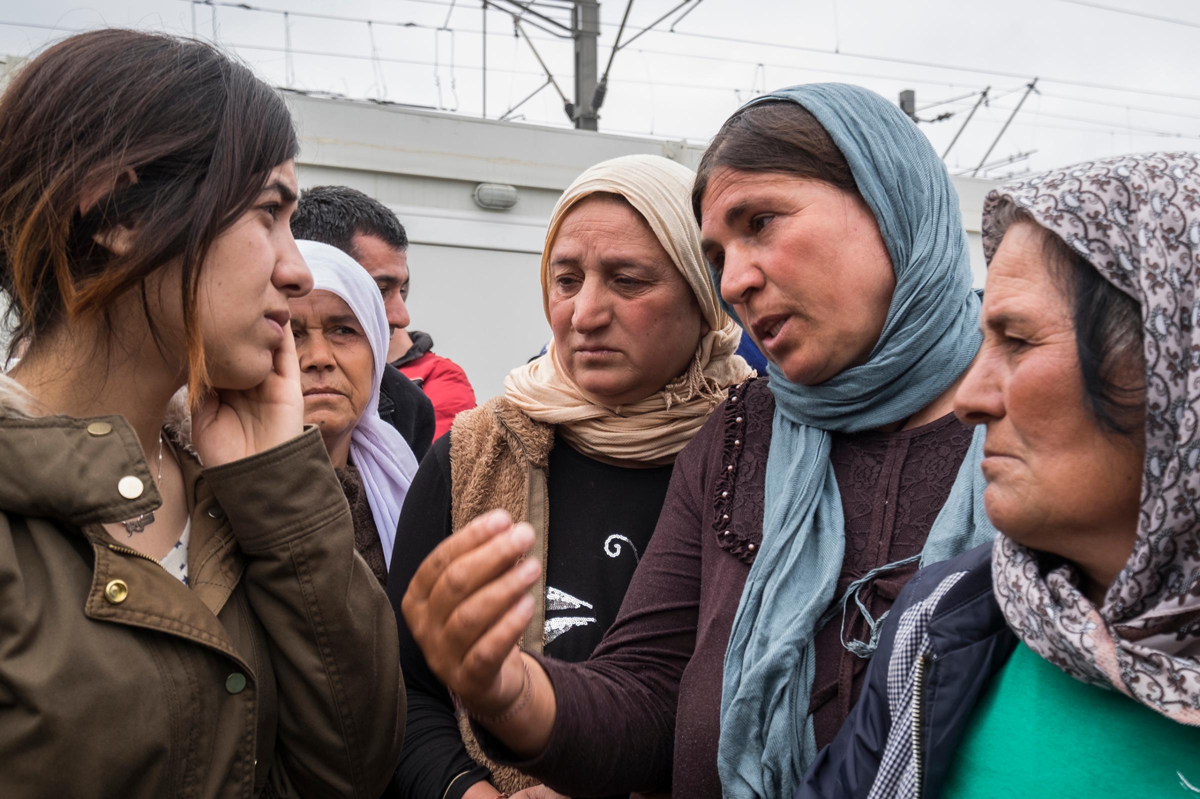 Greece: Nadia Murad Basee Taha visits the refugee camps of Idomeni