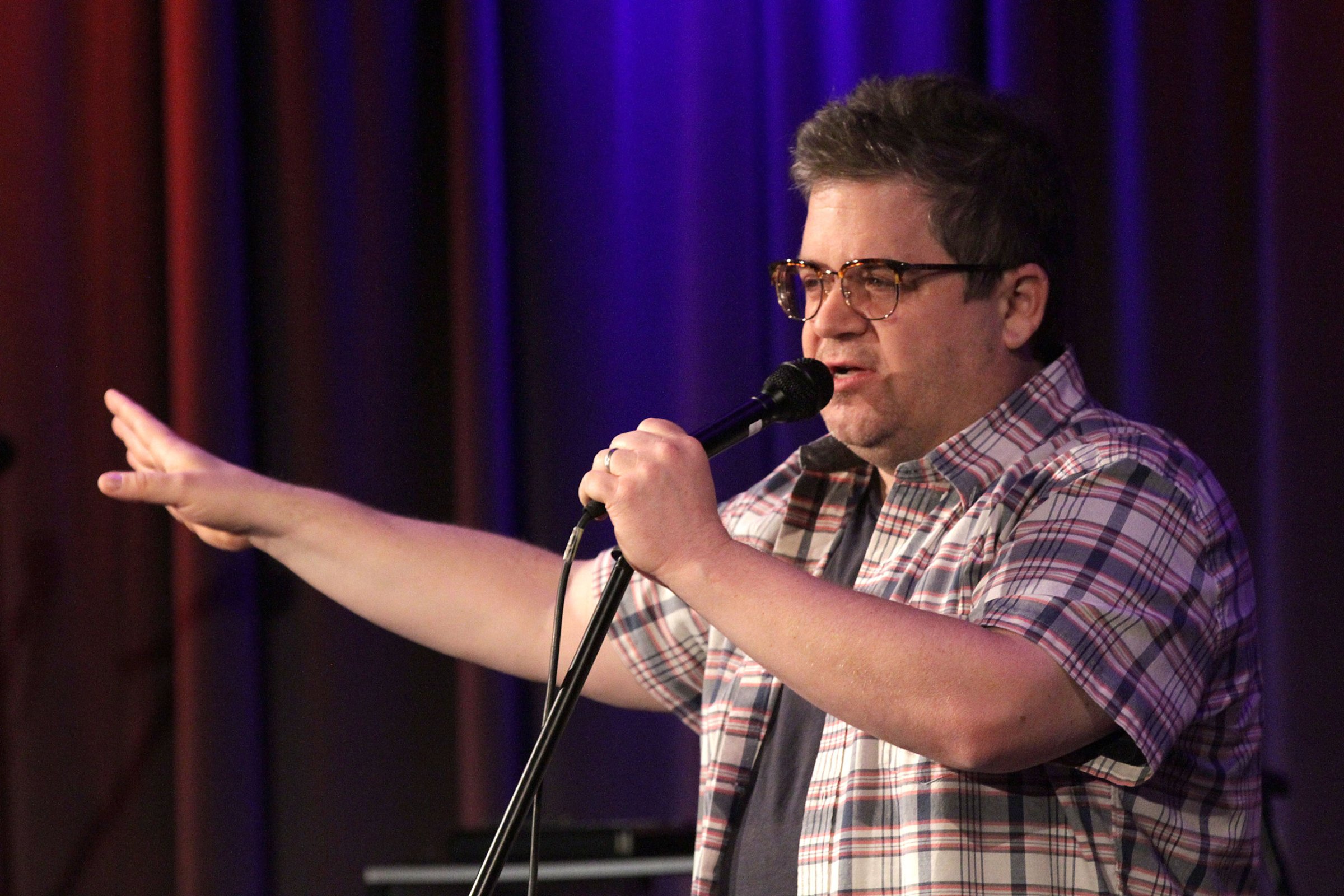 Comedian Patton Oswalt performs at AUDIBLE IMPACT: Music and Activism Hosted By Tig Notaro at The GRAMMY Museum in Los Angeles on Feb. 16, 2016.
