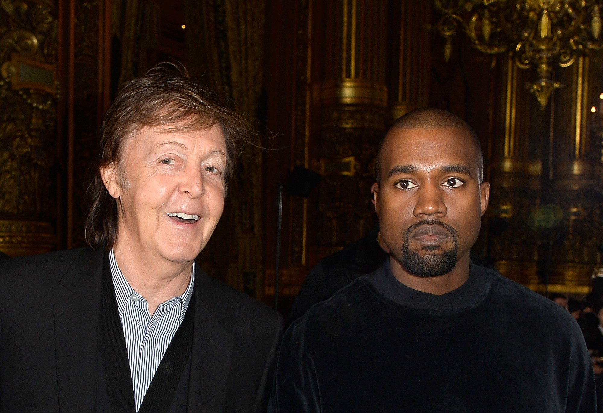 Paul McCartney and Kanye West attend the Stella McCartney show as part of the Paris Fashion Week Womenswear Fall/Winter 2015/2016 on March 9, 2015 in Paris, France.  (Photo by Pascal Le Segretain/Getty Images) (Pascal Le Segretain&mdash;Getty Images)