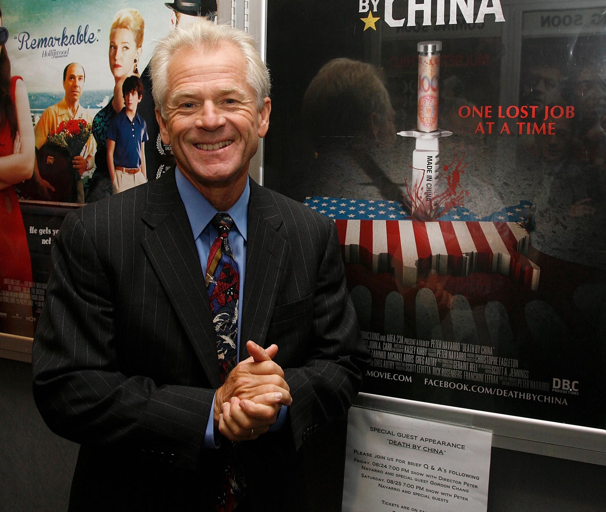 Director Peter Navarro attends the "Death By China" screening at the Quad Cinema in New York City on Aug. 24, 2012.