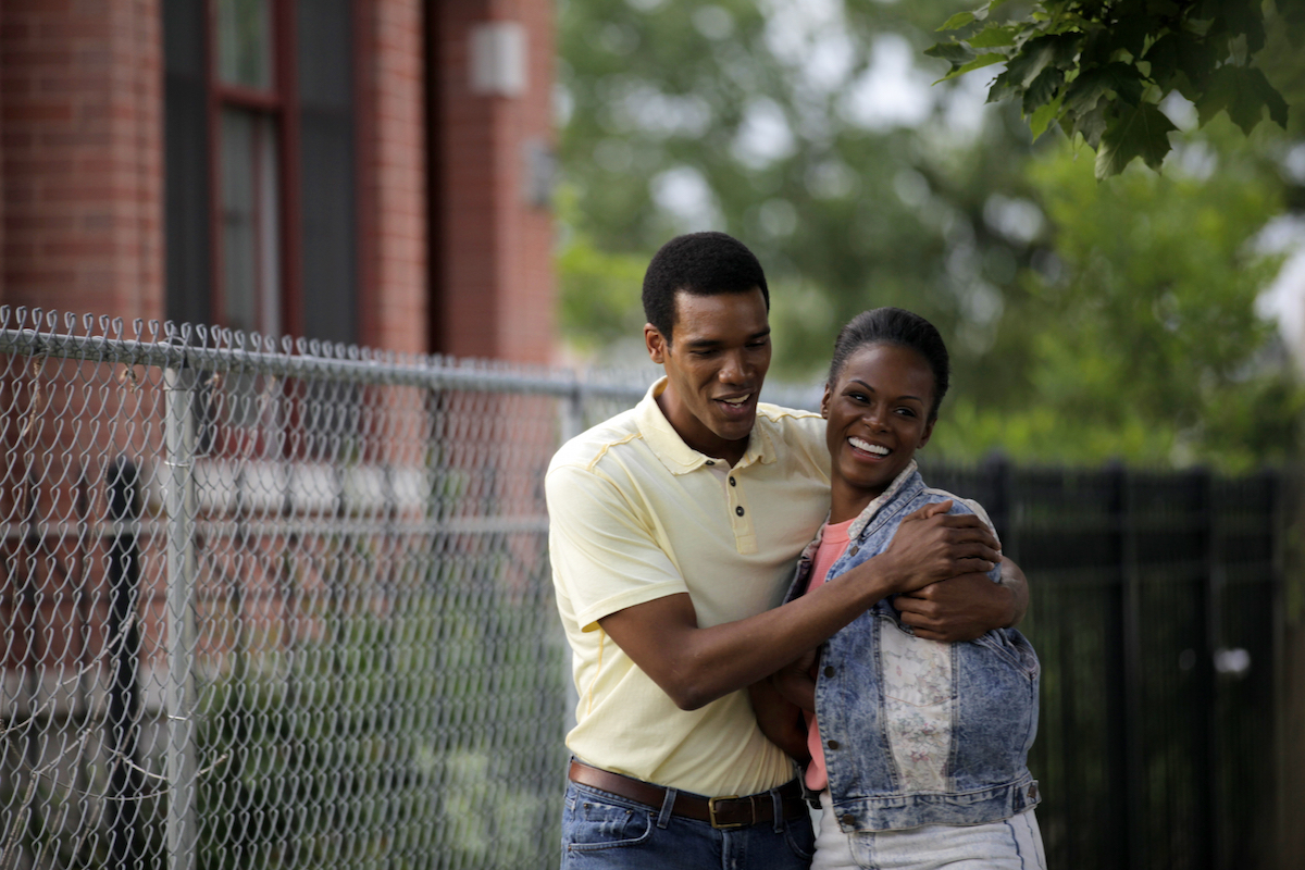 Tika Sumpter, right, and Parker Sawyers in a scene from "Southside With You." (Miramax and Roadside Attractions / AP)
