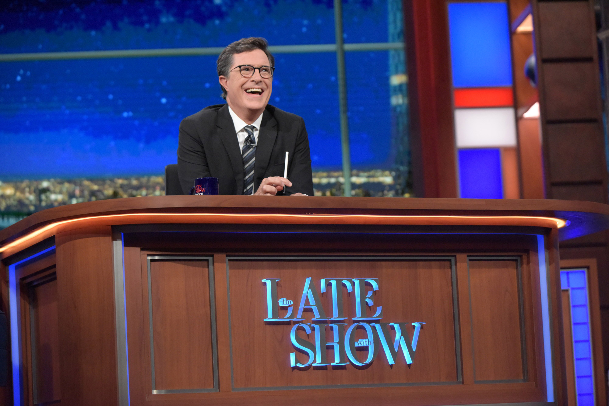 "The Late Show" with Stephen Colbert airing live in New York on July 25, 2016.
