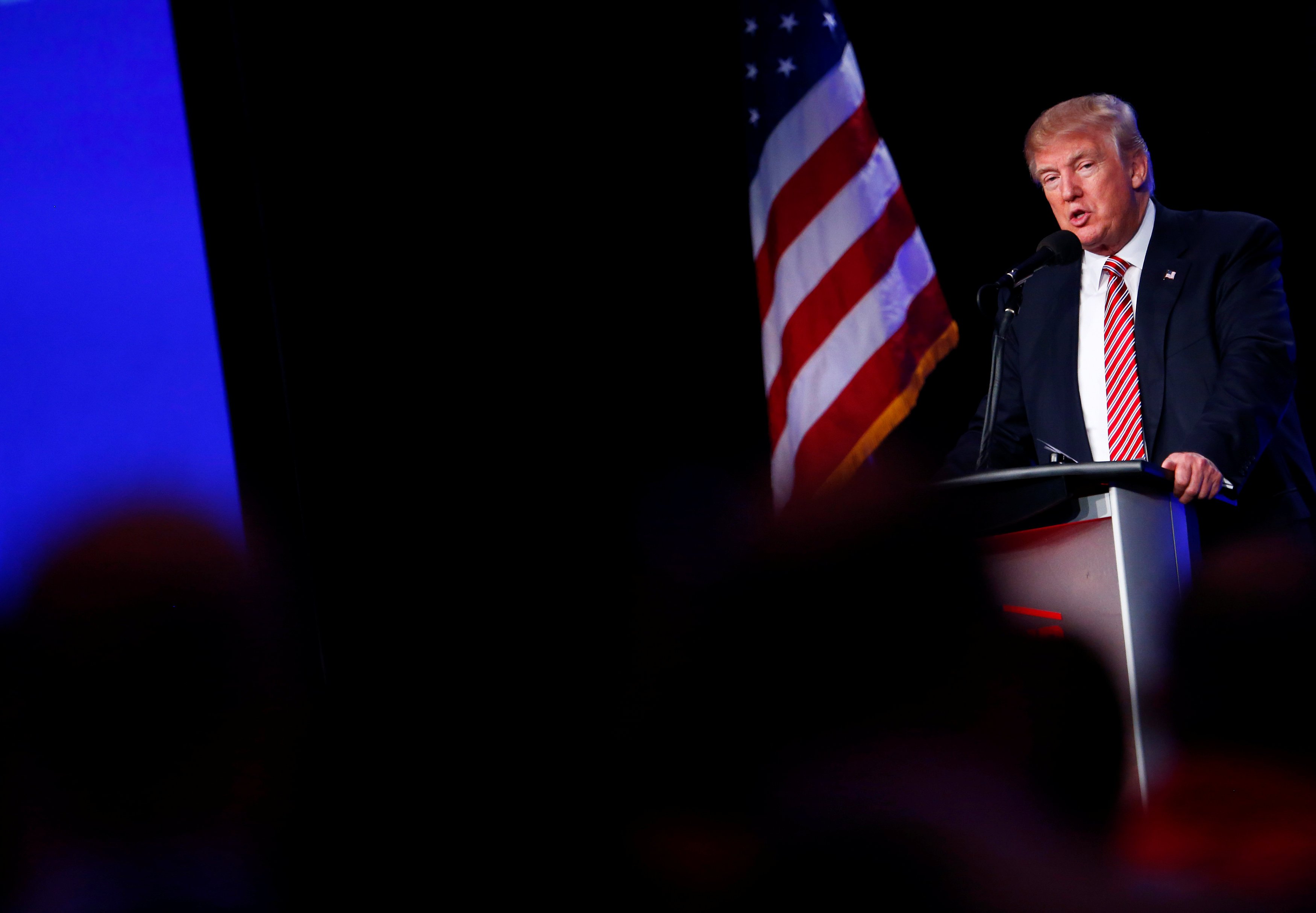 Republican U.S. presidential nominee Trump speaks at the National Association of Home Builders event at the Fontainebleau Miami Beach in Miami, Florida