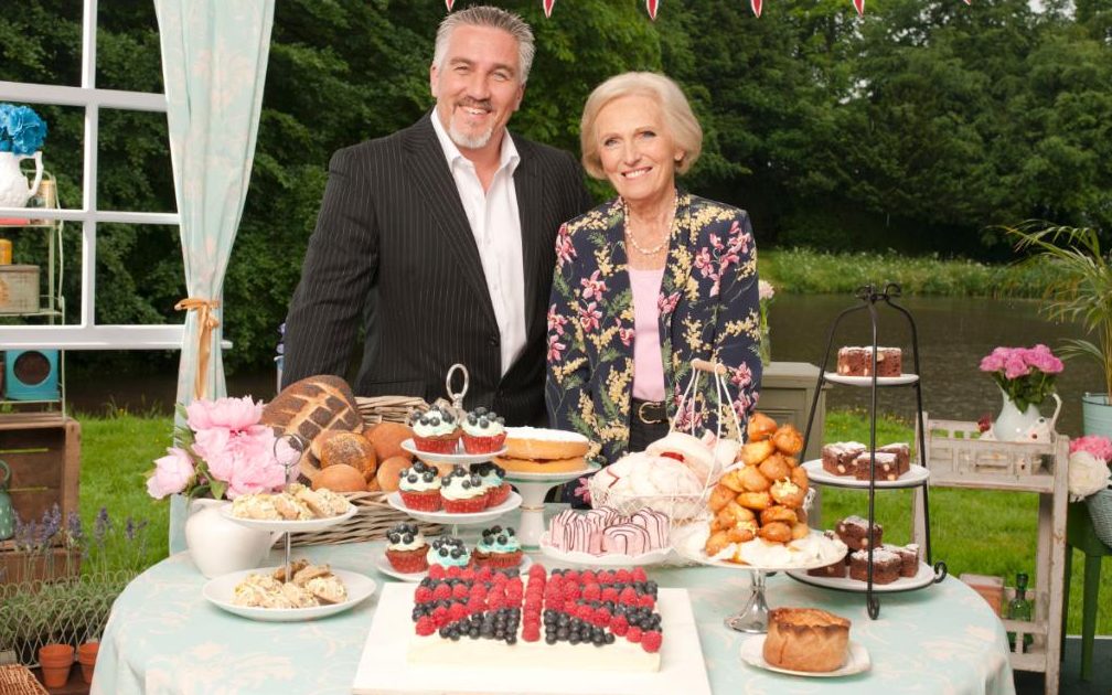 Paul Hollywood, left, and Mary Berry in the BBC's Great British Bake Off.