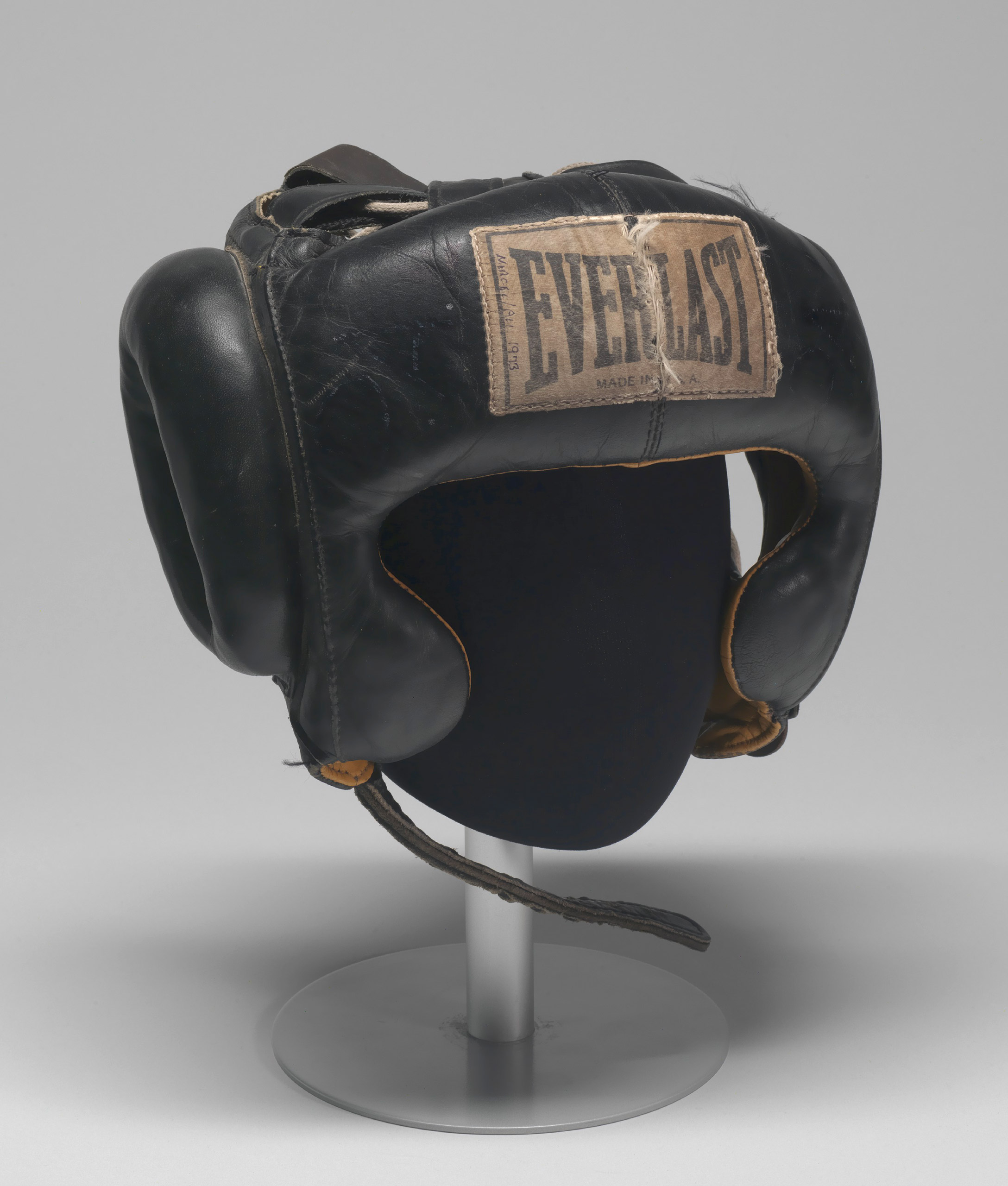 Boxing headgear worn by Muhammad Ali, ca. 1973.