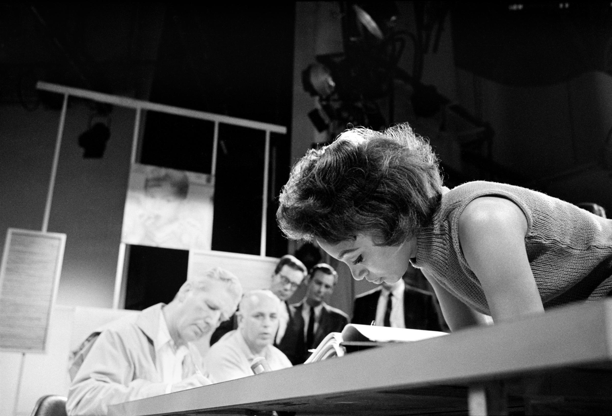 Joan Elizabeth Murray at work on the television show Candid Camera.