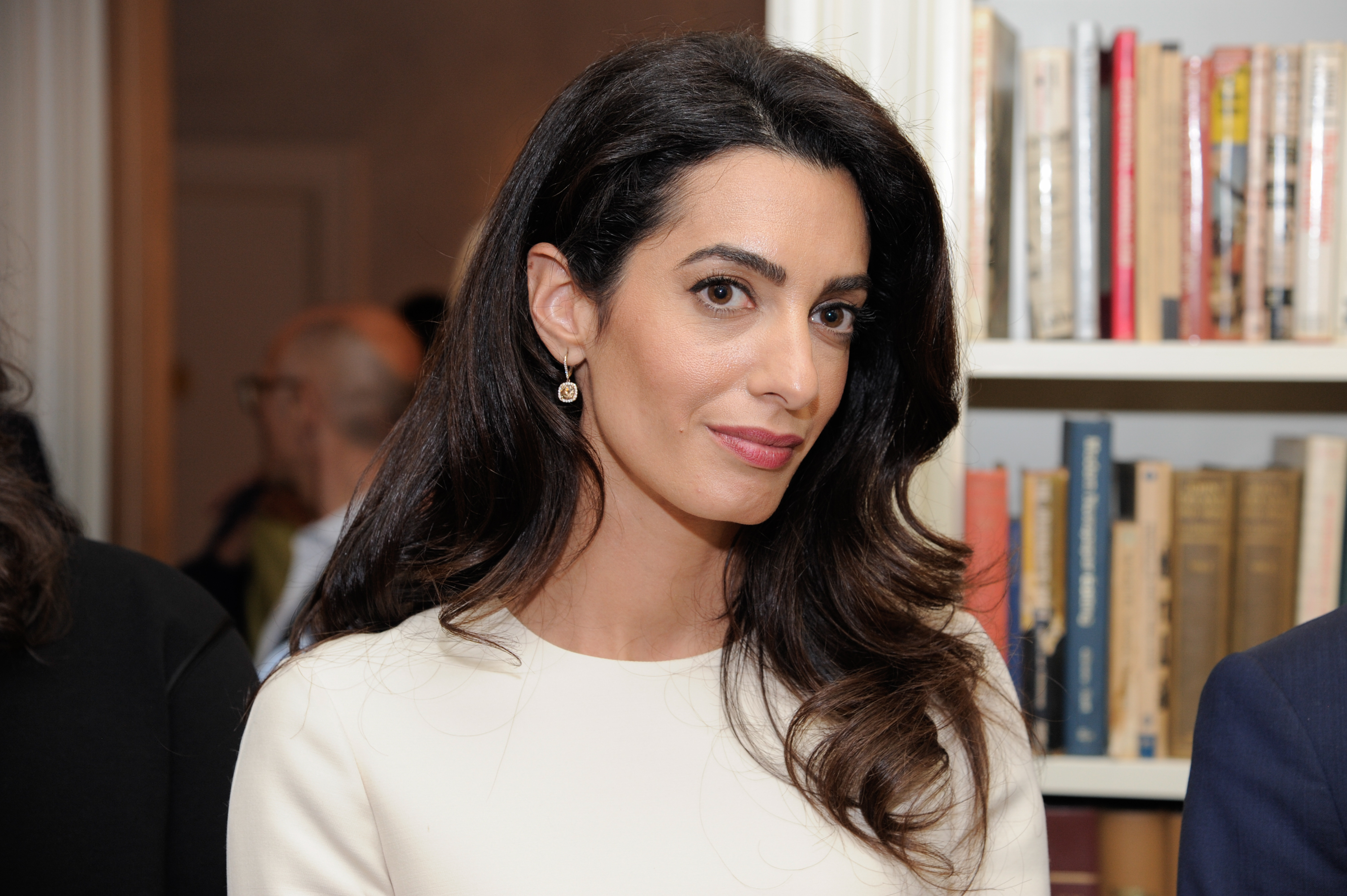 Amal Clooney attends the Women In The World reception honoring appointment of UN Office on Drugs and Crime Goodwill Ambassador Nadia Murad on September 16, 2016 in New York City.
