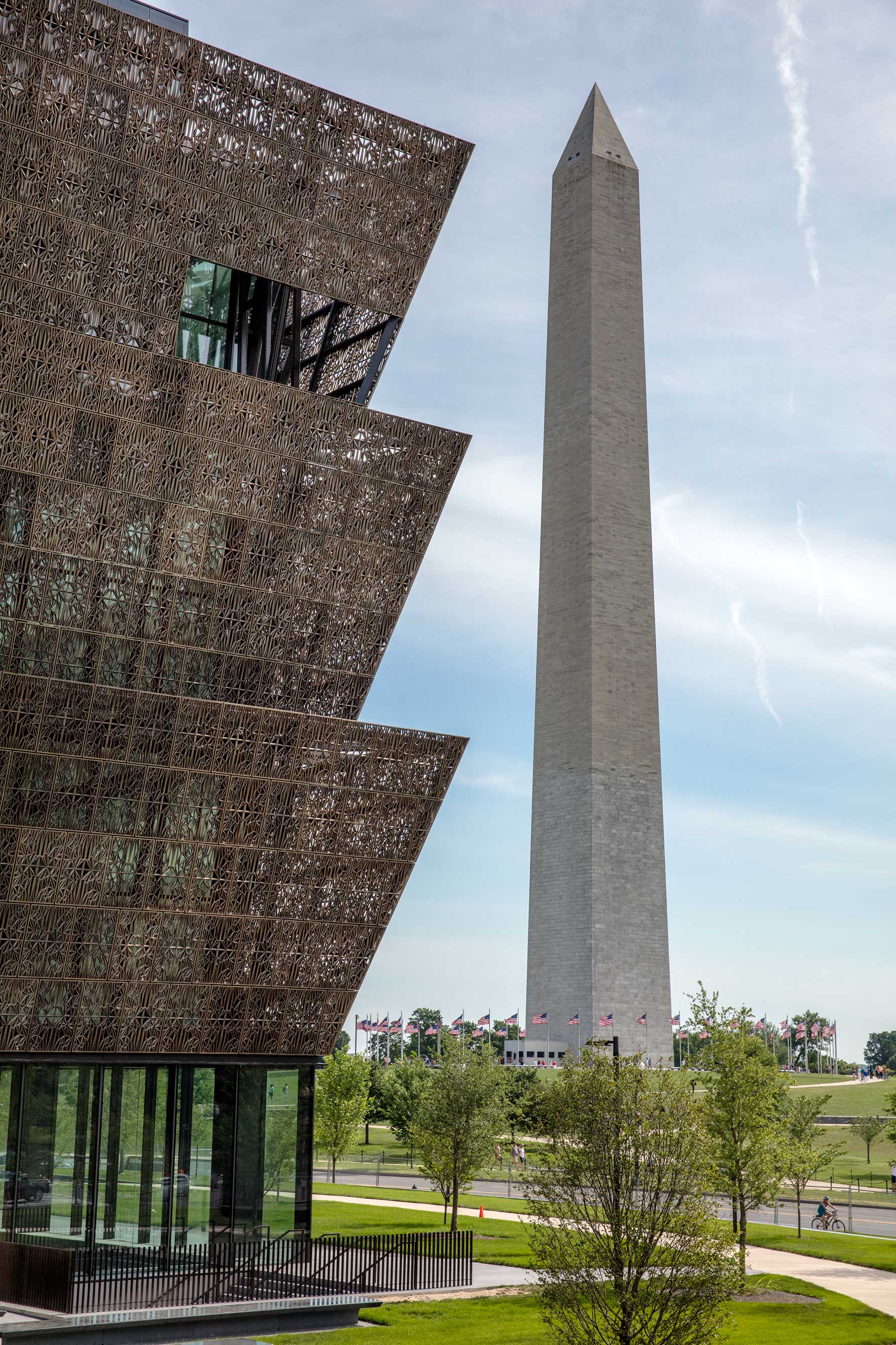 Exterior of the National Museum of African American History and Culture. (Andrew Moore for TIME)