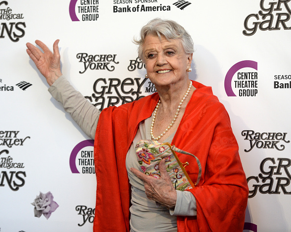 Actress Angela Lansbury arrives at the opening night of 'Grey Gardens' The Musical at the Ahmanson Theatre on July 13, 2016 in Los Angeles, California.