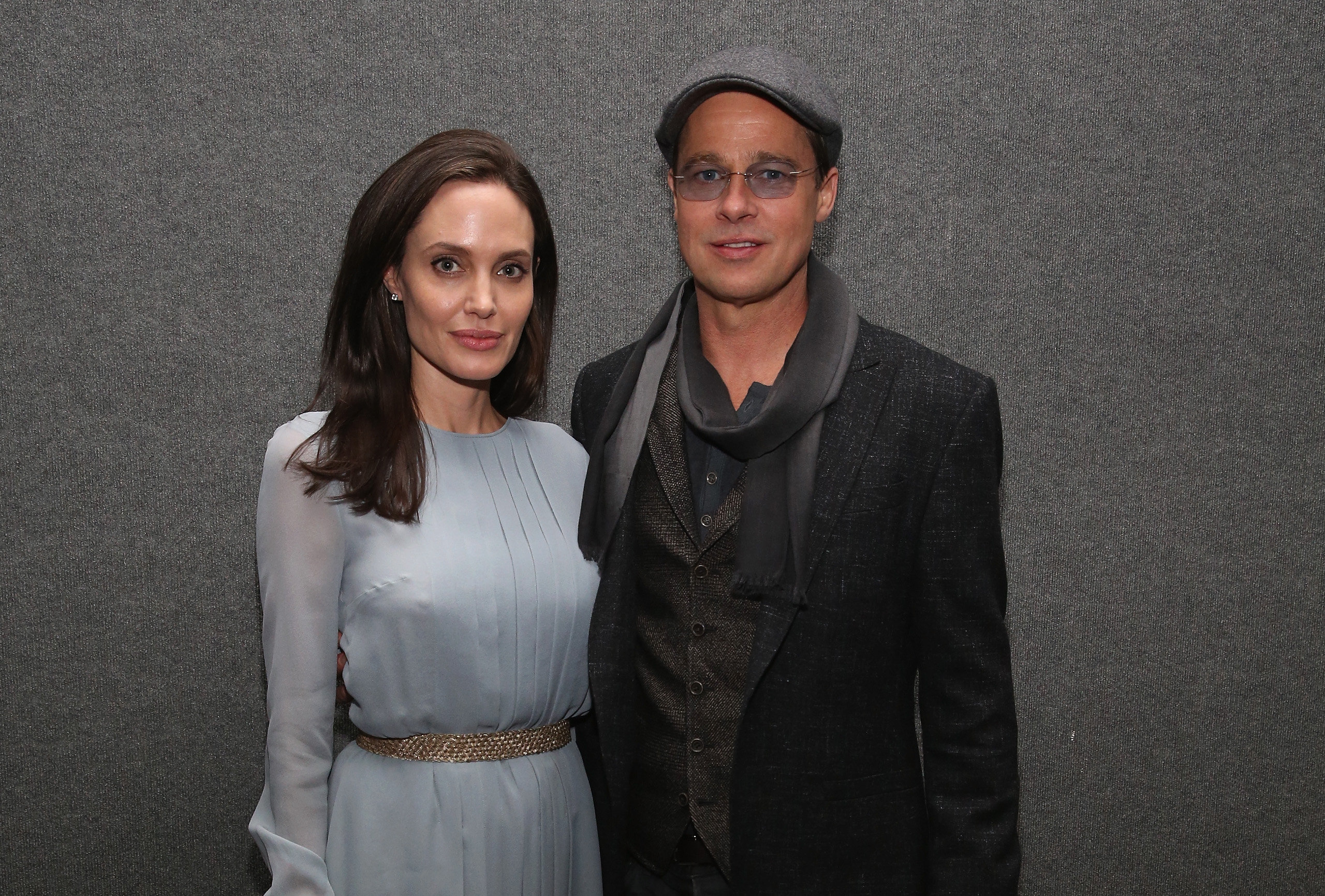 Angelina Jolie and Brad Pitt attend an official Academy Screening of BY THE SEA hosted by The Academy Of Motion Picture Arts And Sciences in New York City on Nov. 3, 2015. (Robin Marchant&mdash;Academy of Motion Picture Arts and Sciences/Getty Images)