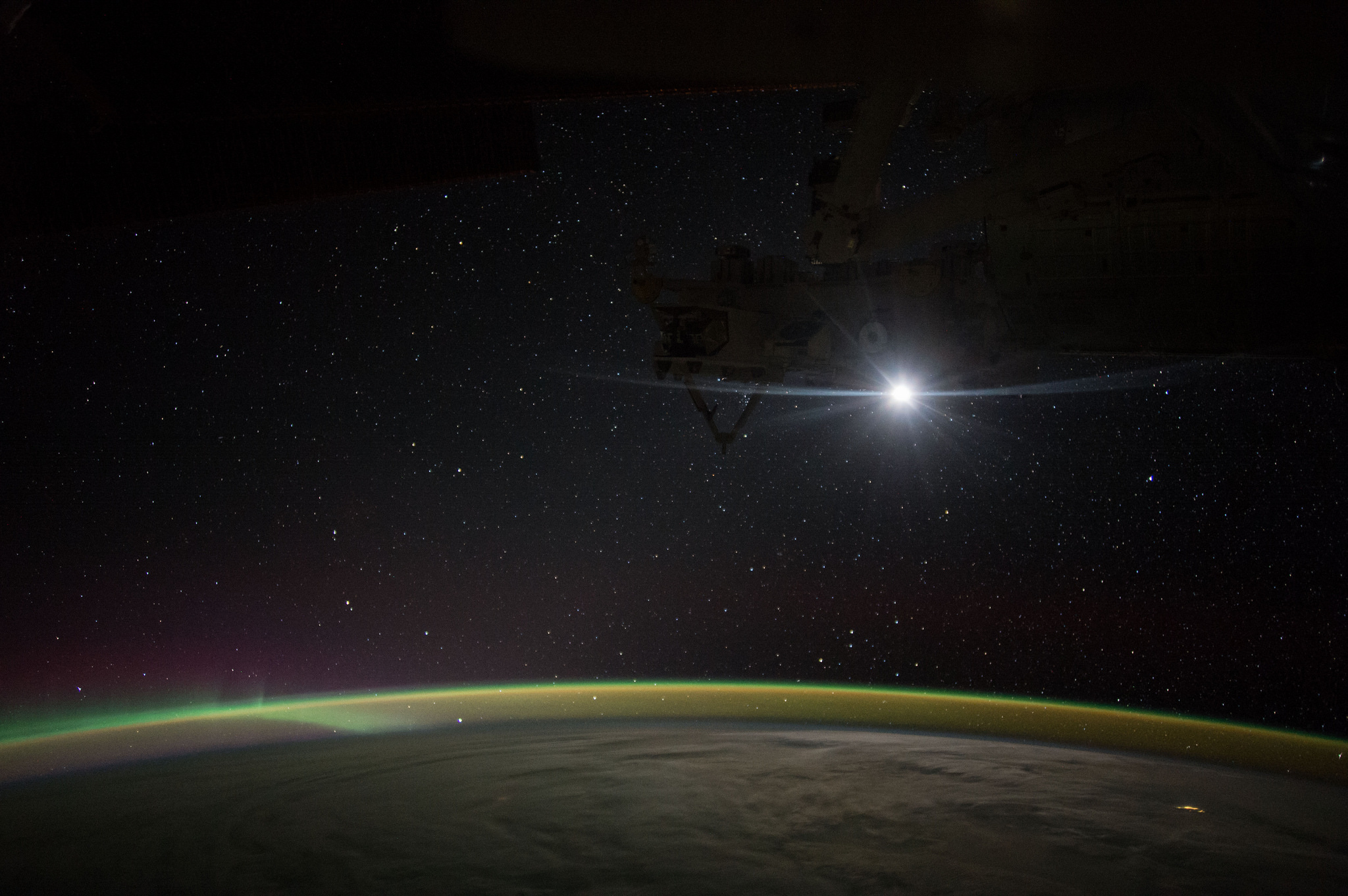 Moonrise on the International Space Station Astronaut Kate Rubins on the International Space Station shared this image of moonrise. Image credit: NASA