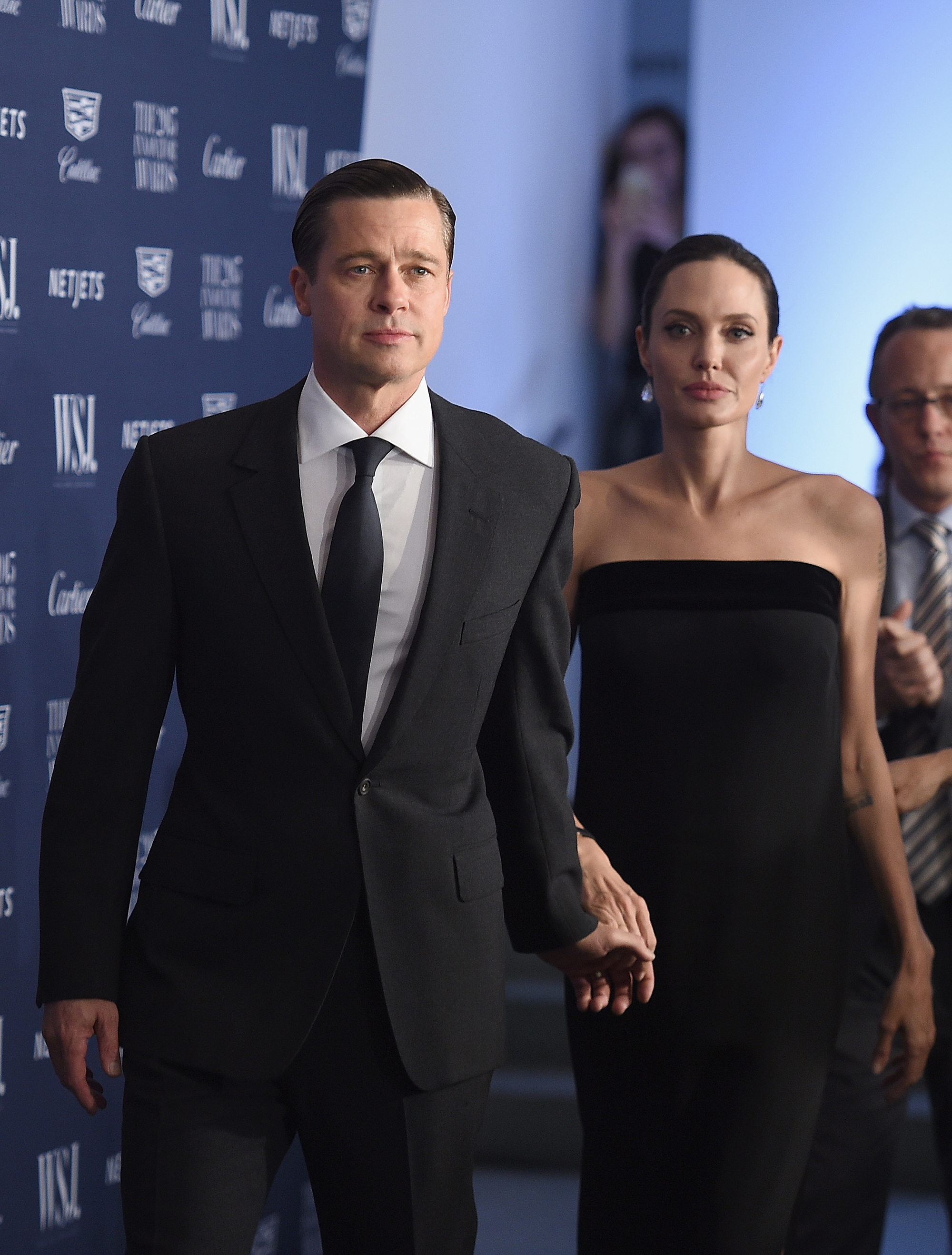 Angelina Jolie and Brad Pitt on Nov. 4, 2015 in New York City.