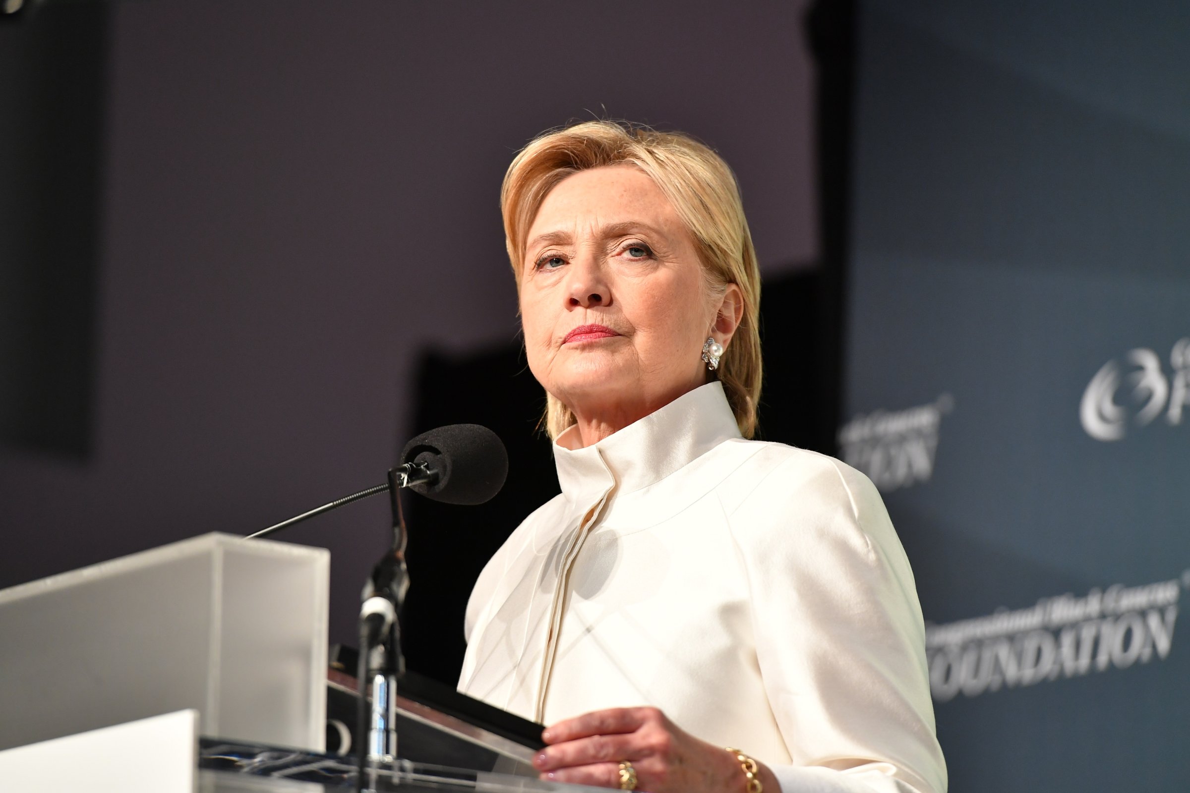 Presidential candidate Hillary Clinton speaks at the Phoenix Awards Dinner at Walter E. Washington Convention Center in Washington, D.C., on Sept. 17, 2016.