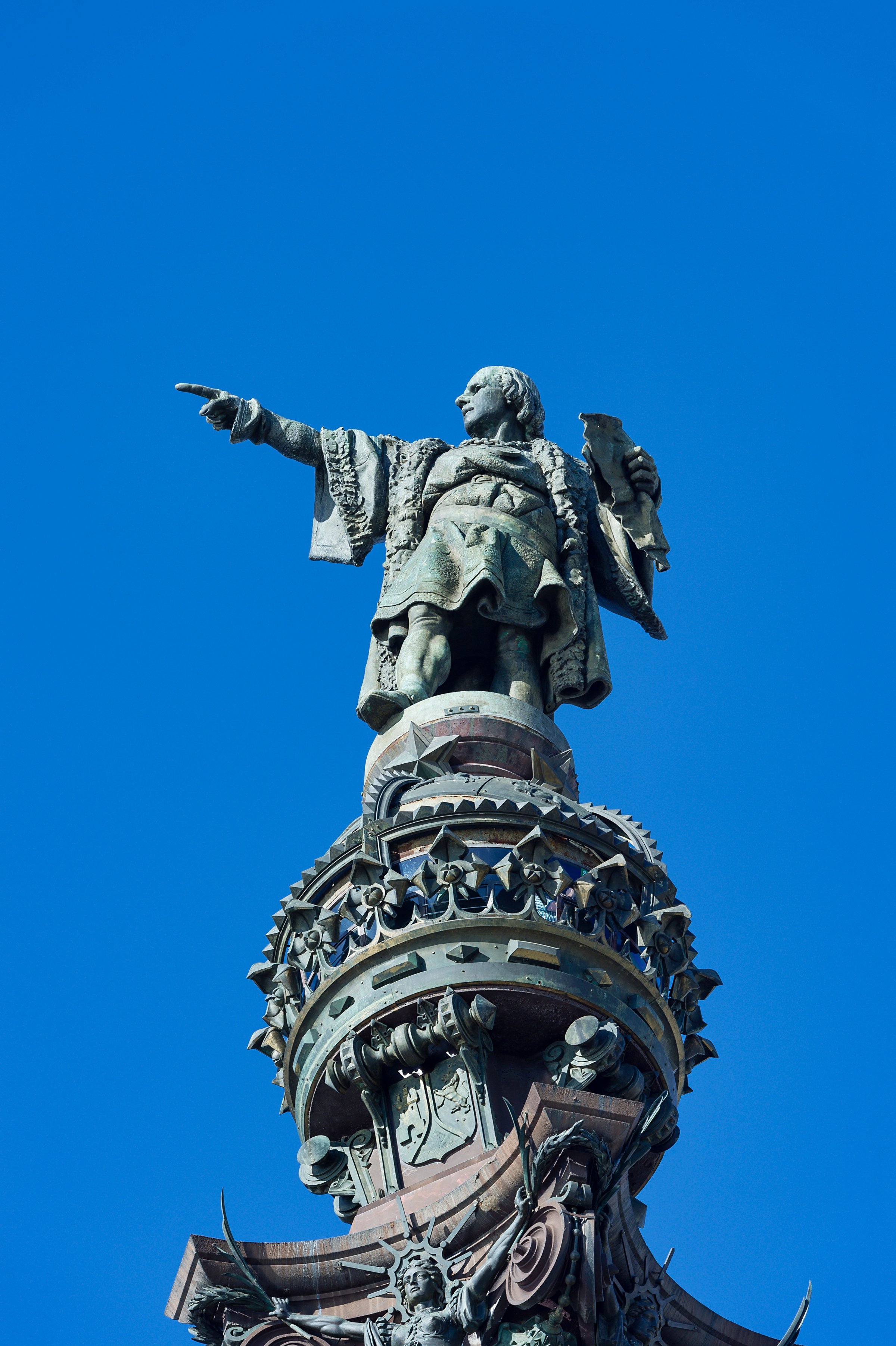 The Columbus Monument in Barcelona, Nov. 8, 2013.
