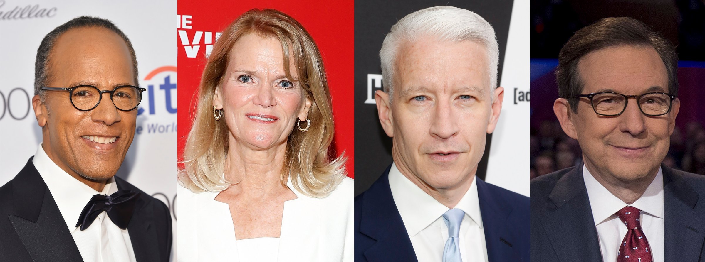 Lester Holt, Martha Raddatz, Anderson Cooper, and Chris Wallace.