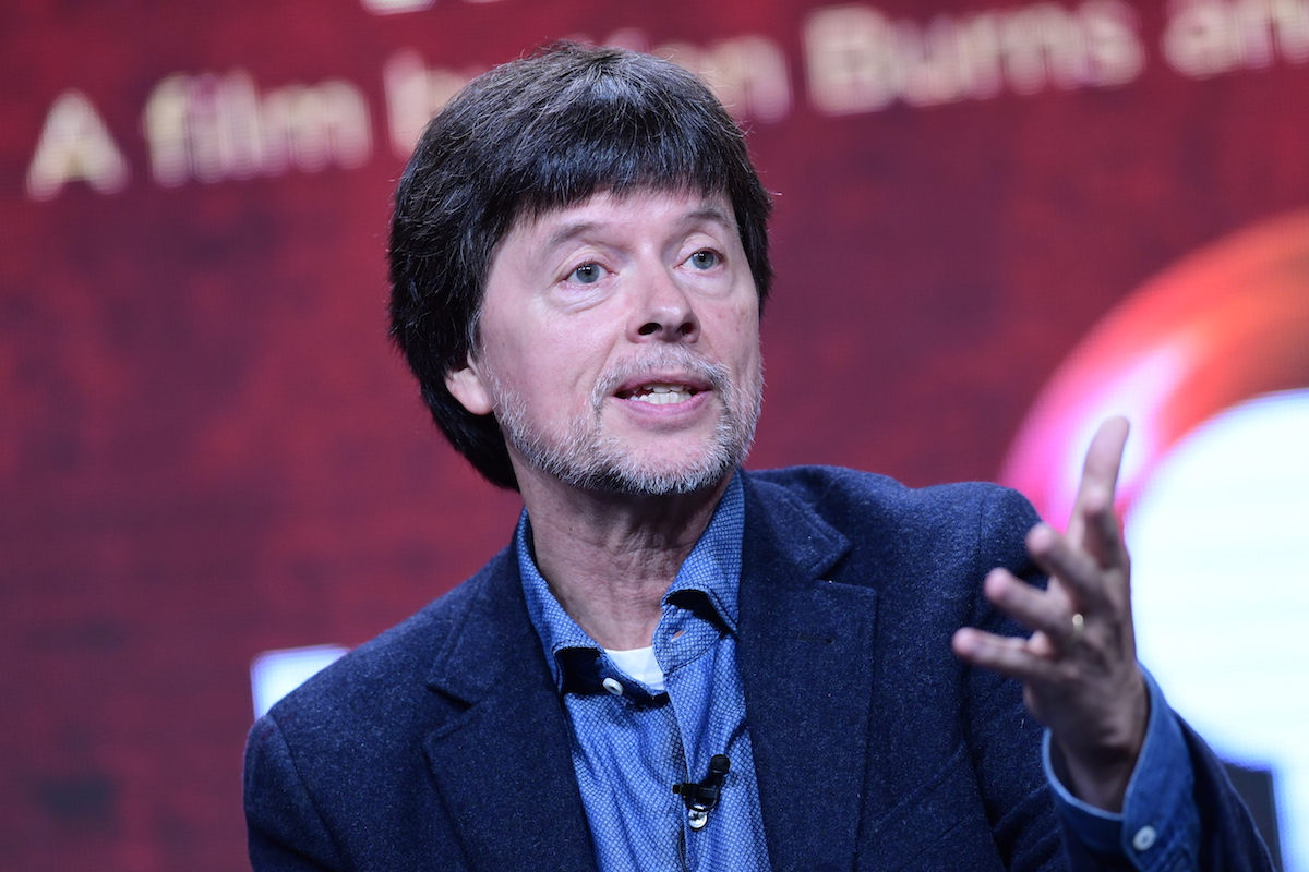 Ken Burns speaks during PBS’ DEFYING THE NAZIS: THE SHARPS’ WAR session at the Television Critics Association Summer Press Tour in Los Angeles on July 28, 2016. (Courtesy of Rahoul Ghose—PBS)