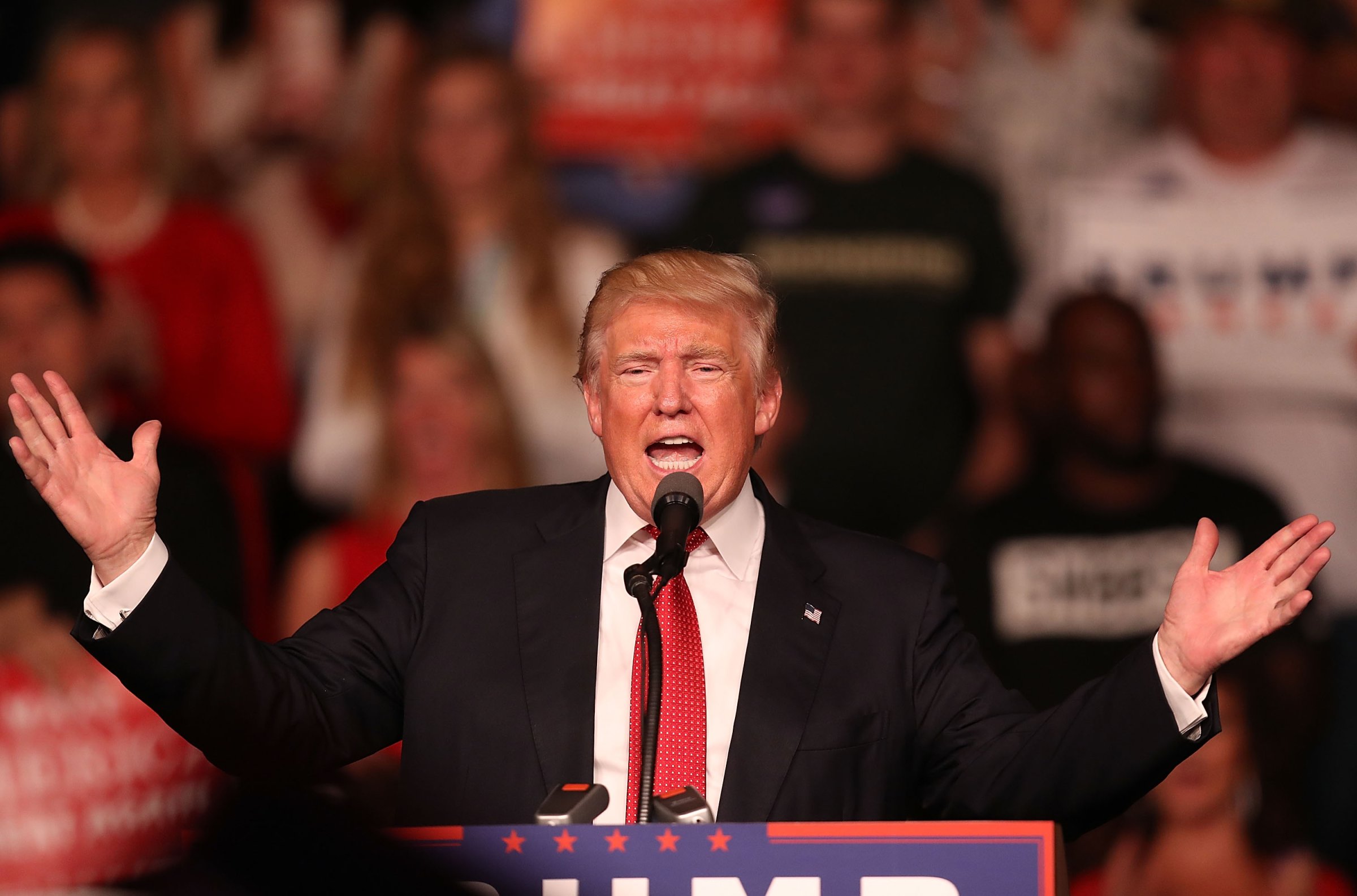 Donald Trump Campaigns In Estero, Florida