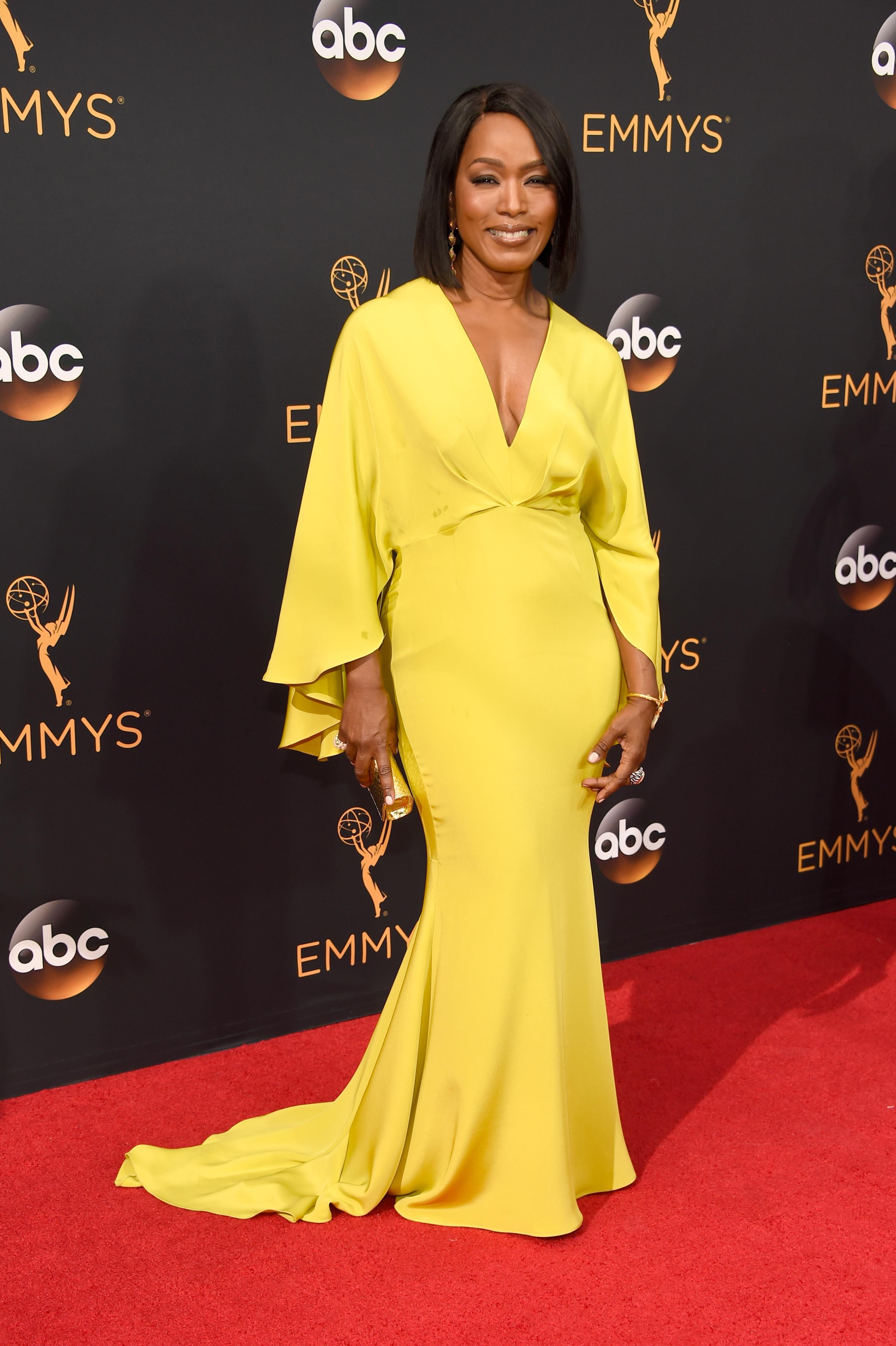 Angela Bassett arrives at the 68th Annual Primetime Emmy Awards at Microsoft Theater on September 18, 2016 in Los Angeles.