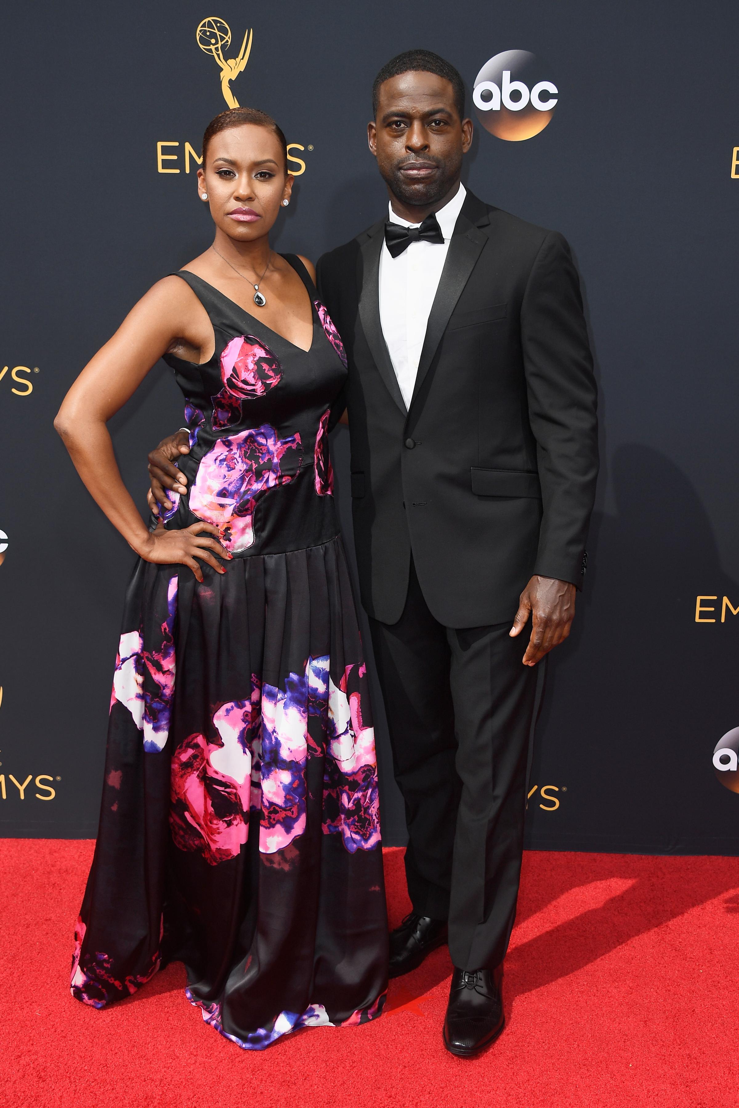 Sterling K. Brown and Ryan Michelle Bathe arrive at the 68th Annual Primetime Emmy Awards at Microsoft Theater on September 18, 2016 in Los Angeles.