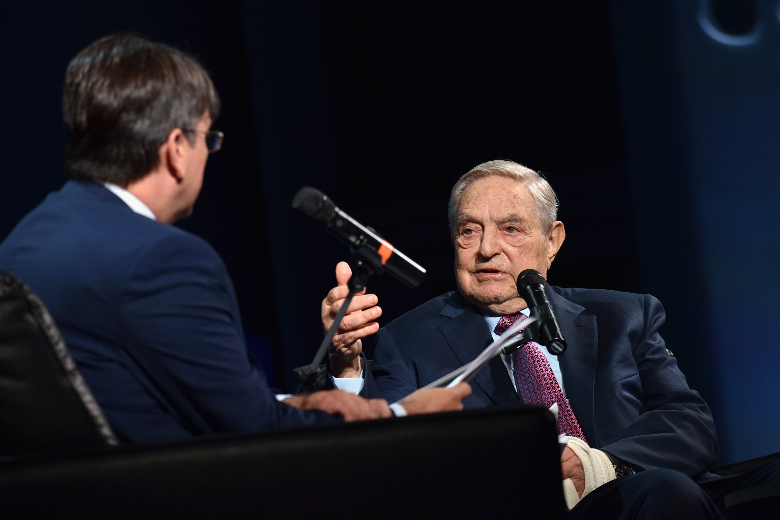 Founder and Chair, Soros Fund Management and the Open Society Foundations George Soros attends 2016 Concordia Summit - Day 2 at Grand Hyatt New York on Sept. 20, 2016. (Bryan Bedder—Concordia Summi/Getty Images)