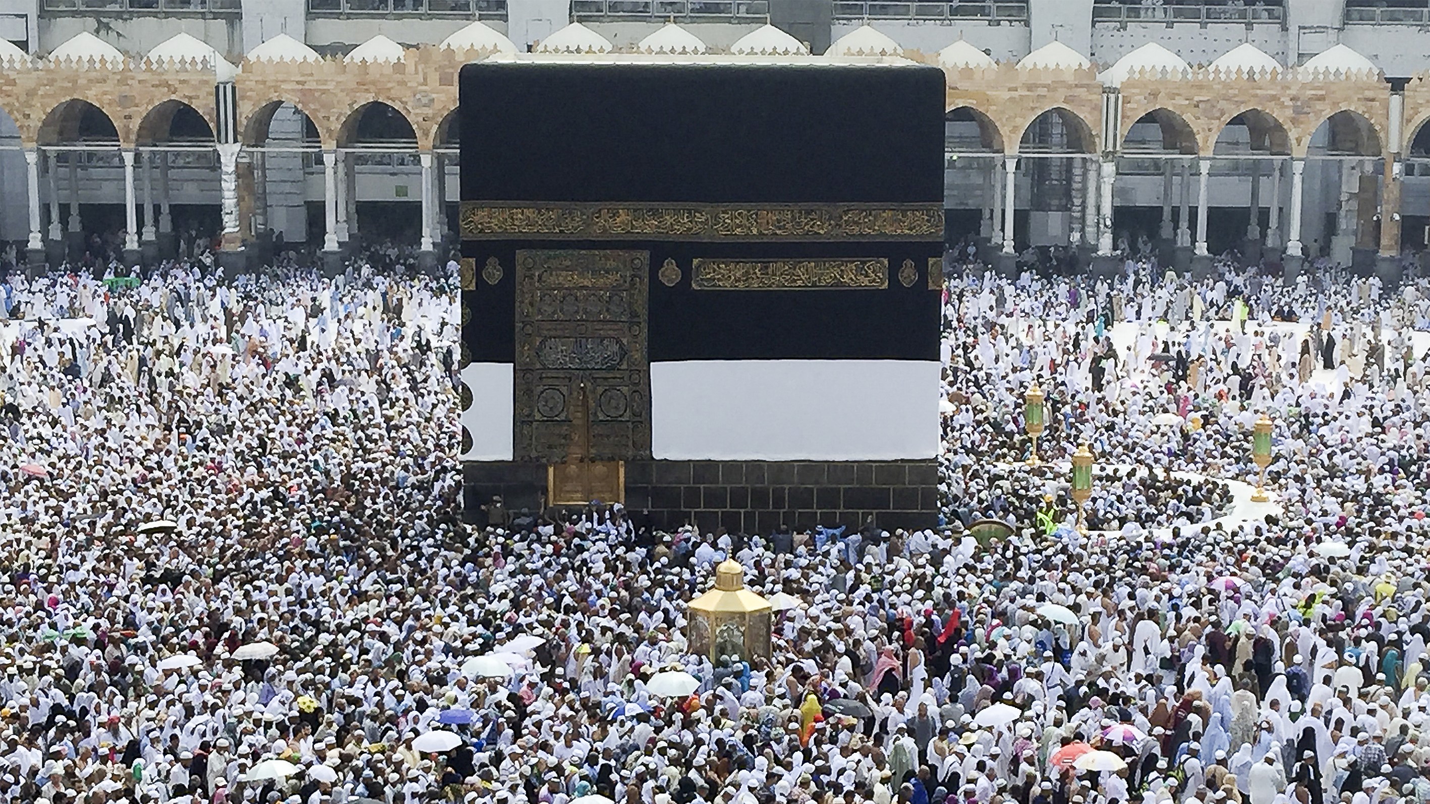 Muslim pilgrims in Mecca for Hajj