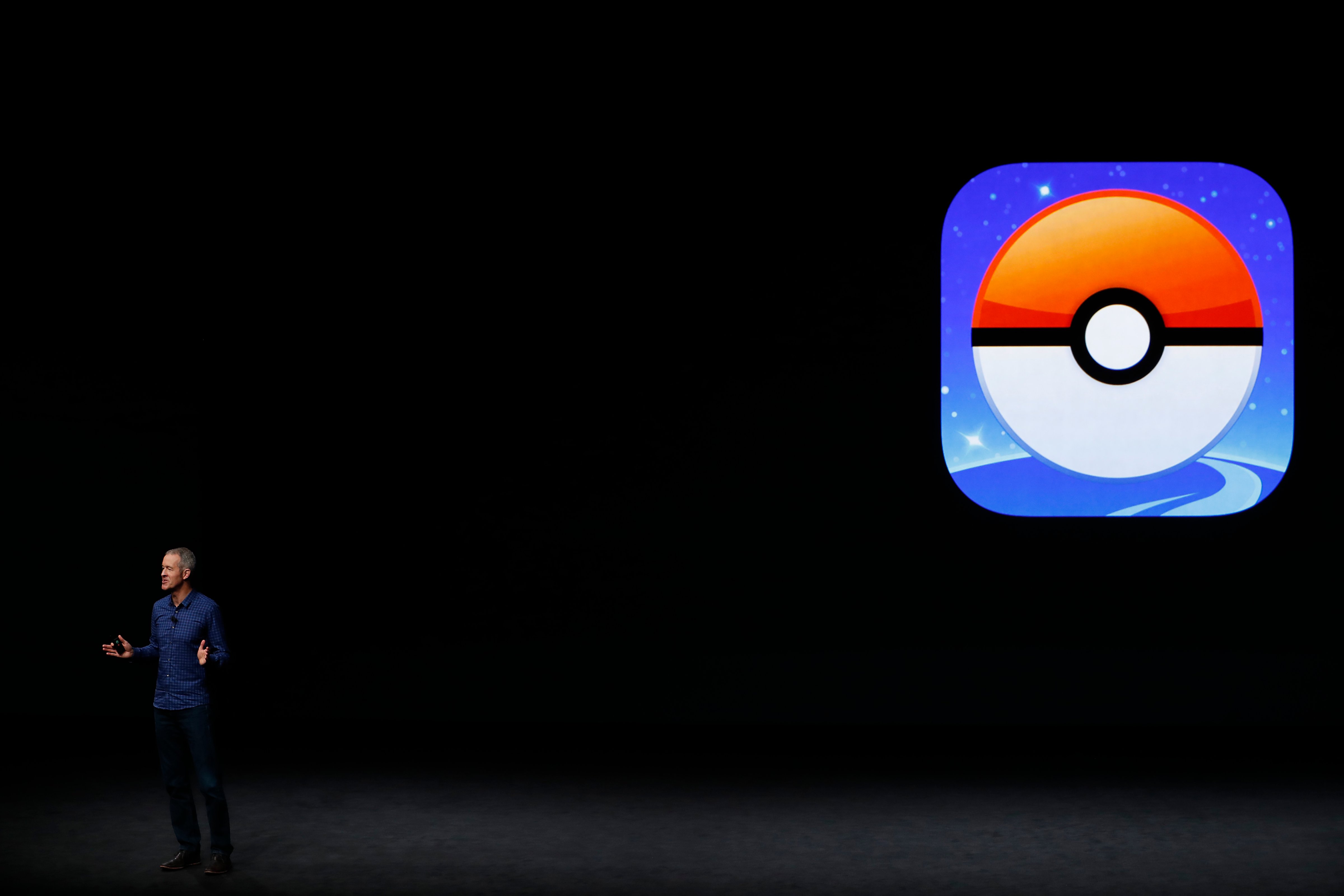 Apple COO Jeff Williams announces Pokemon Go for Apple Watch during a launch event on September 7, 2016 in San Francisco, California. (Stephen Lam&mdash;Getty Images)