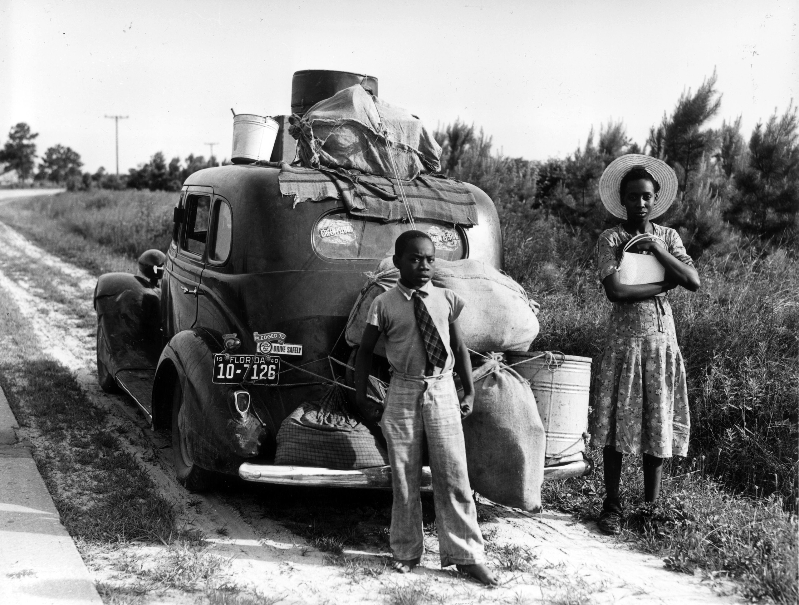 An African-American family leaving Florida during the Great Depression. (MPI—Getty Images)