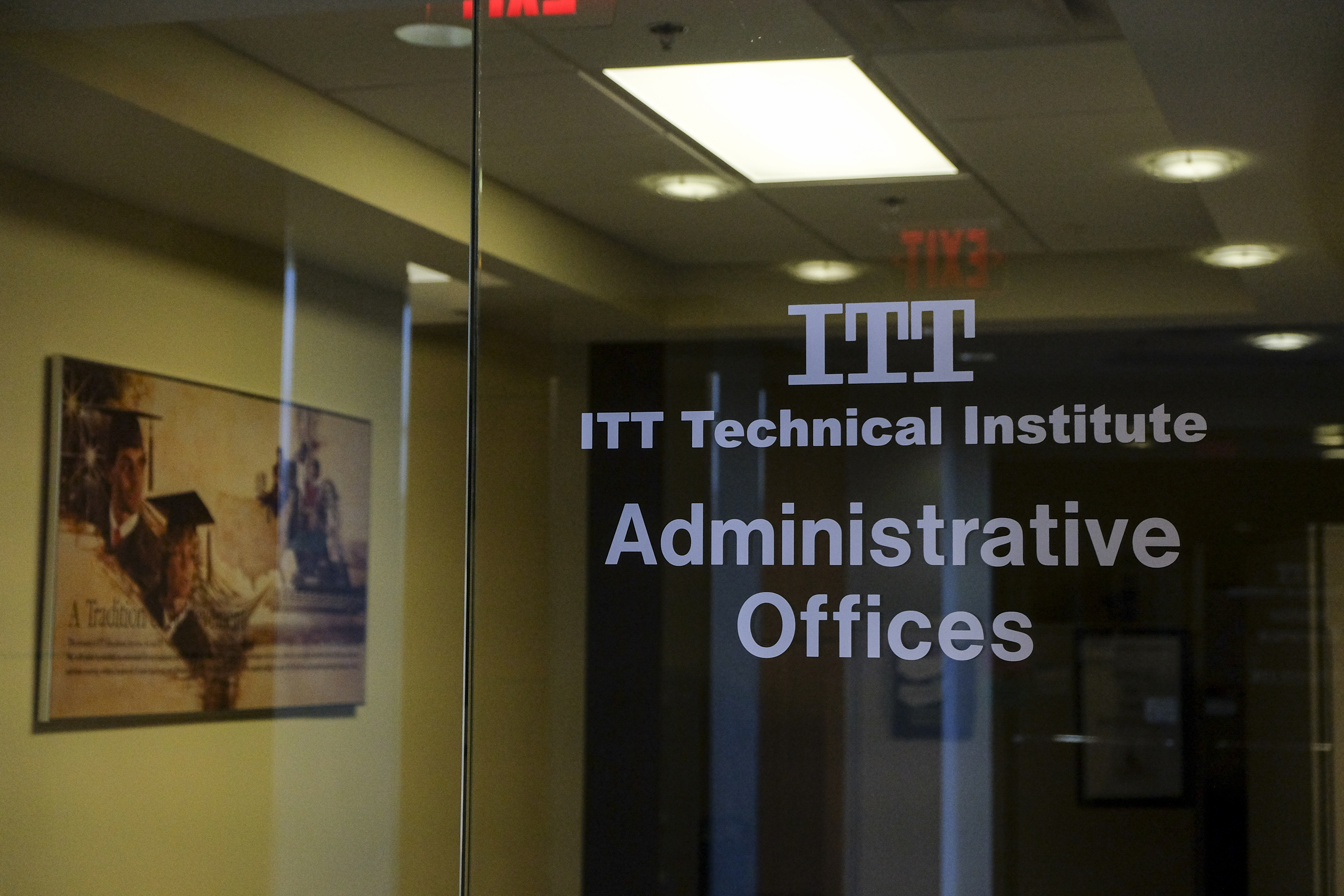 The Chantilly Campus of ITT Technical Institute sits closed and empty on Sept. 6, 2016. (The Washington Post/Getty Images)