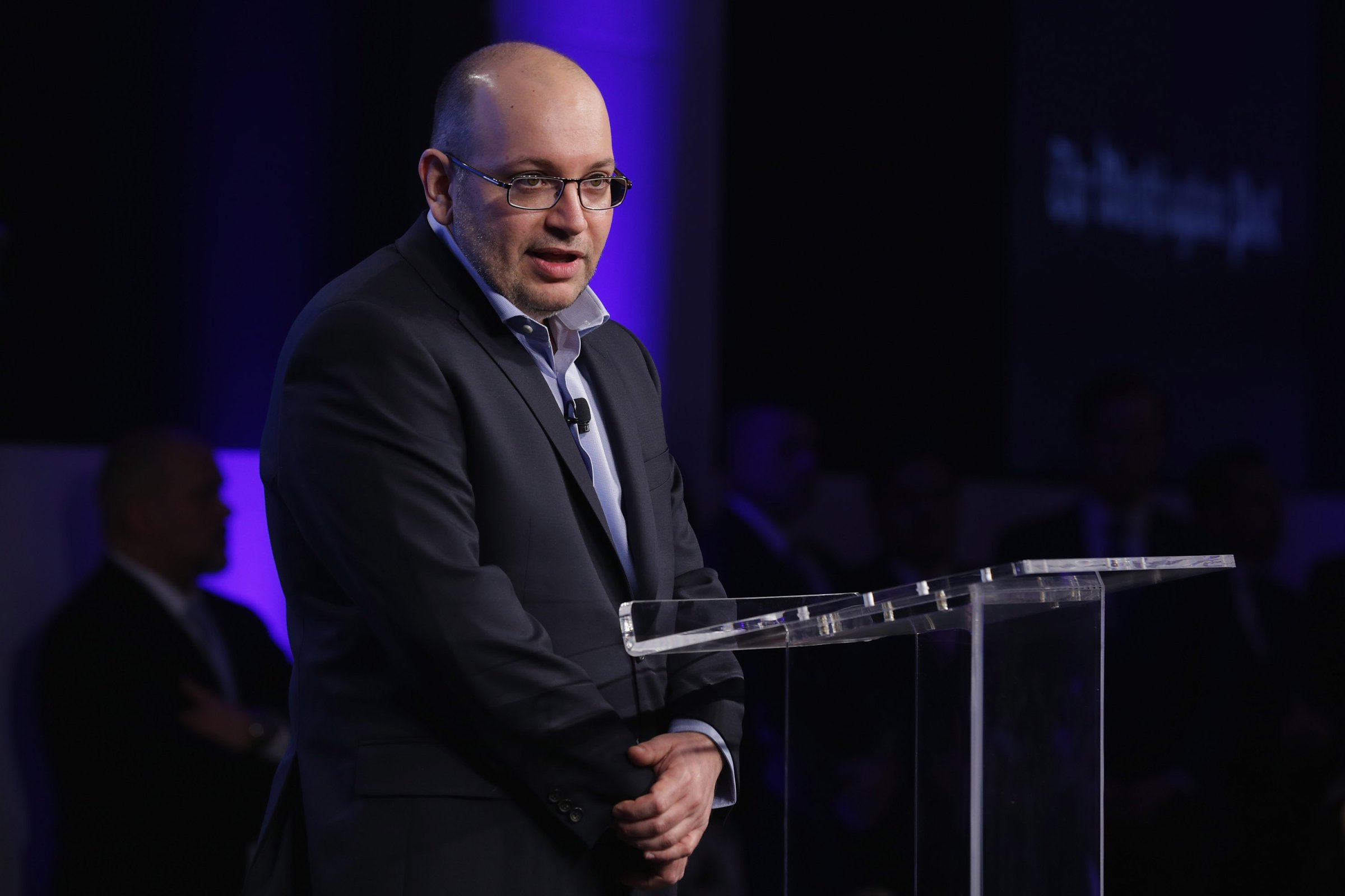 Washington Post reporter and former Tehran bureau chief Jason Rezaian delivers remarks during the opening ceremony of the newspaper's new location in Washington, D.C., on Jan. 28, 2016.