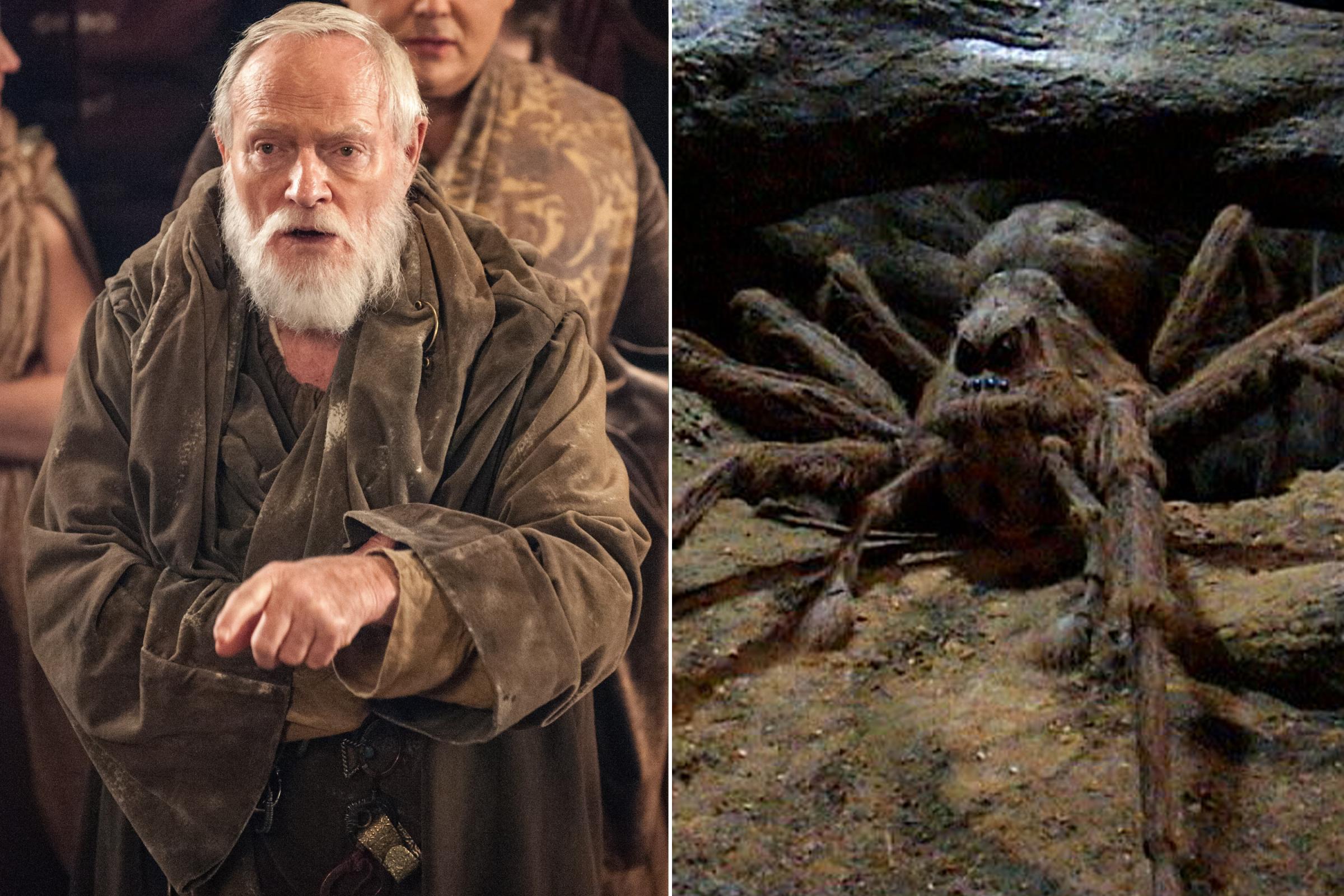 Julian Glover as Grand Maester Pycelle and the voice of Aragog