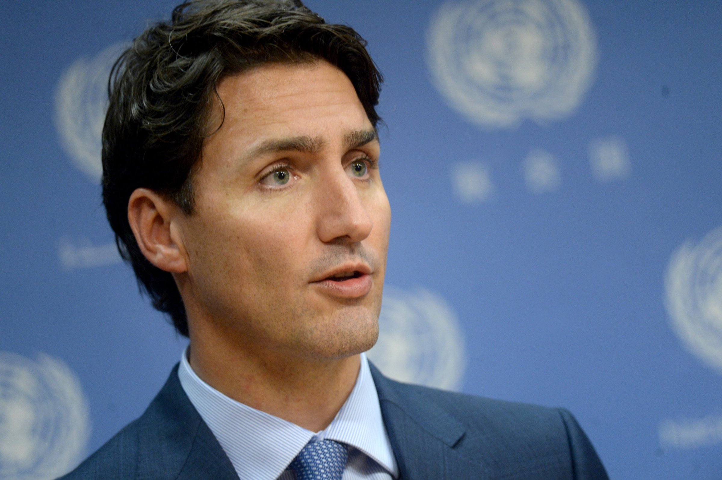 Justin Trudeau Holds A Press Conference At The UN - NYC