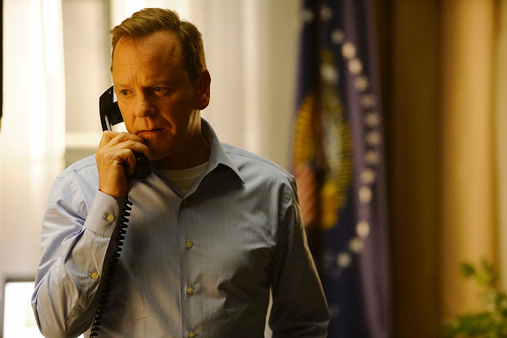 Kiefer Sutherland stars as Tom Kirkman, a lower-level cabinet member who is suddenly appointed President of the United States after a catastrophic attack on the U.S. Capitol during the State of the Union, on the highly anticipated ABC series (Ian Watson—ABC via Getty Images)