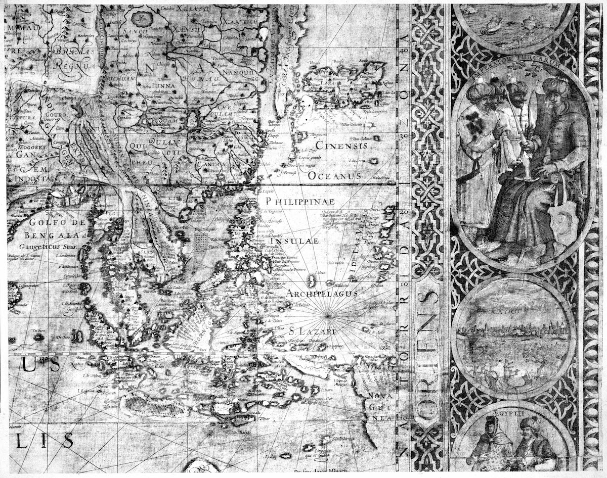 Detail of an 18th-century map of the world on the Mercator projection by the Flemish cartographer Jodocus Hondius (1563-1612), showing the region around the South China Sea (SSPL/Getty Images)