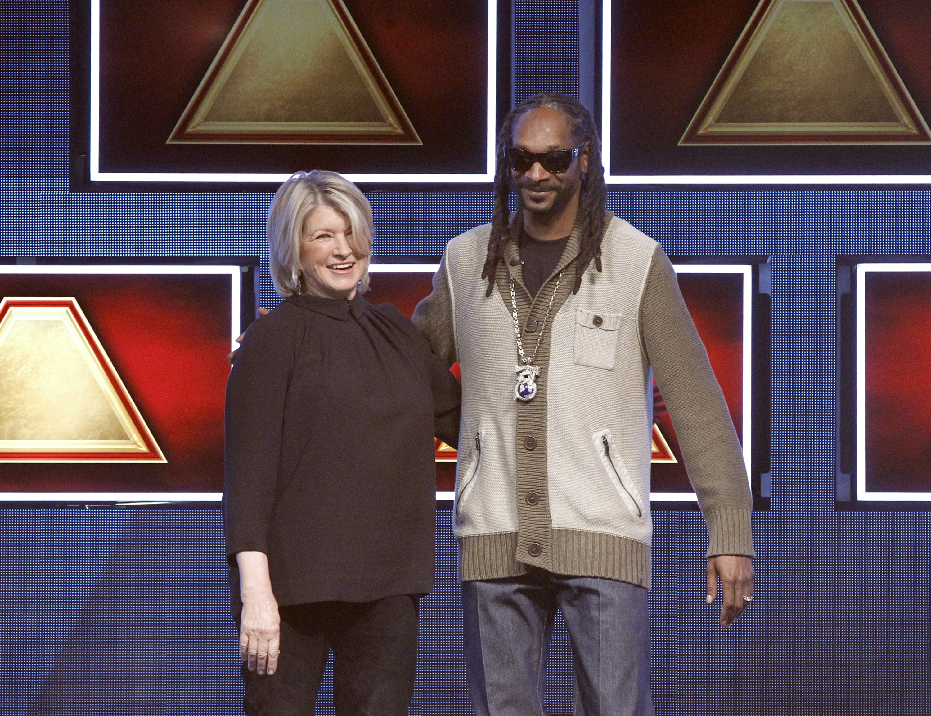 Martha Stewart and Snoop Dogg compete for prizes on a recent ABC game show. (Lou Rocco&mdash;Getty Images)