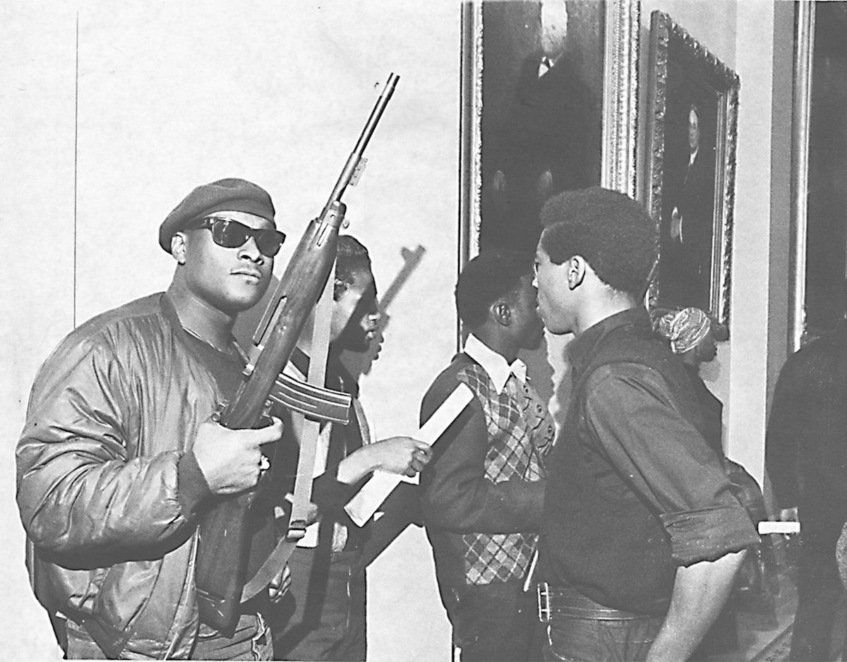 Unidentified members of the Black Panthers during the group's protest at the California Assembly in May 1967 in Sacramento, Calif. (Sacramento Bee / MCT / Getty Images)