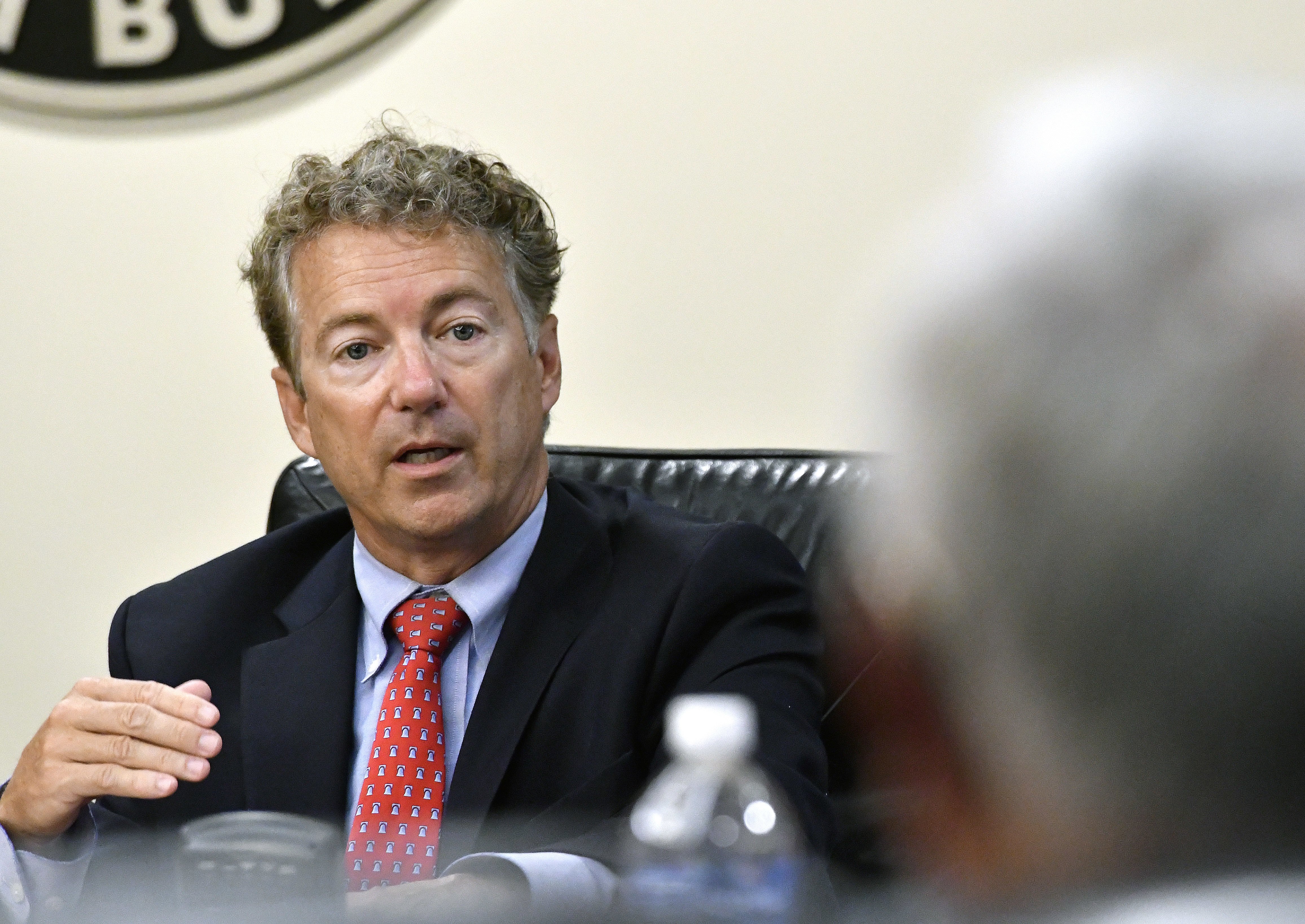 Rand Paul during a candidates forum at the Kentucky Farm Bureau headquarters, in Louisville, KY, on Aug. 25, 2016. (Timothy D. Easley—AP)