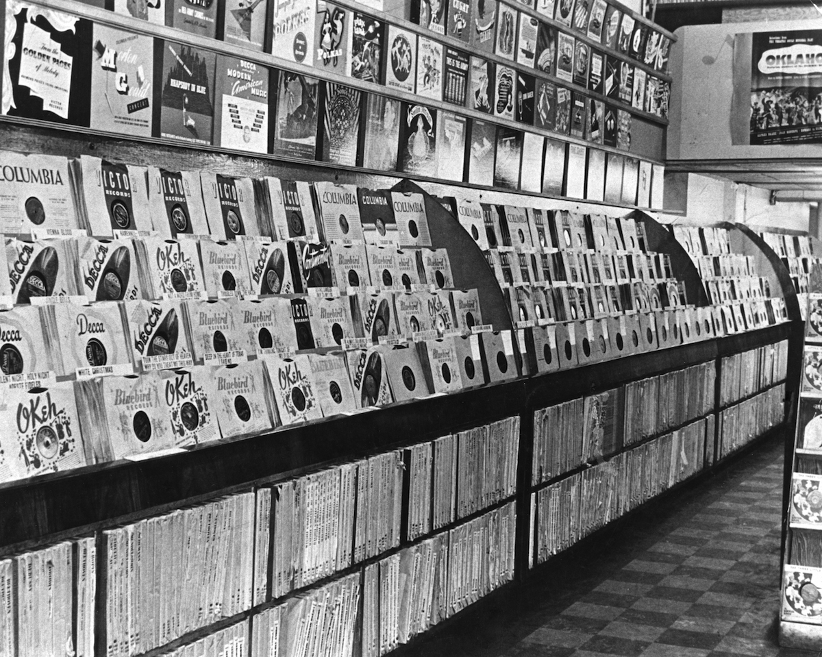 A Record Store In The 1950's