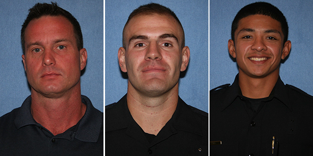 Left to right: Jason E. McFadden, Michael J. Carnicle and Richard G. Pina. (Phoenix Police Department)