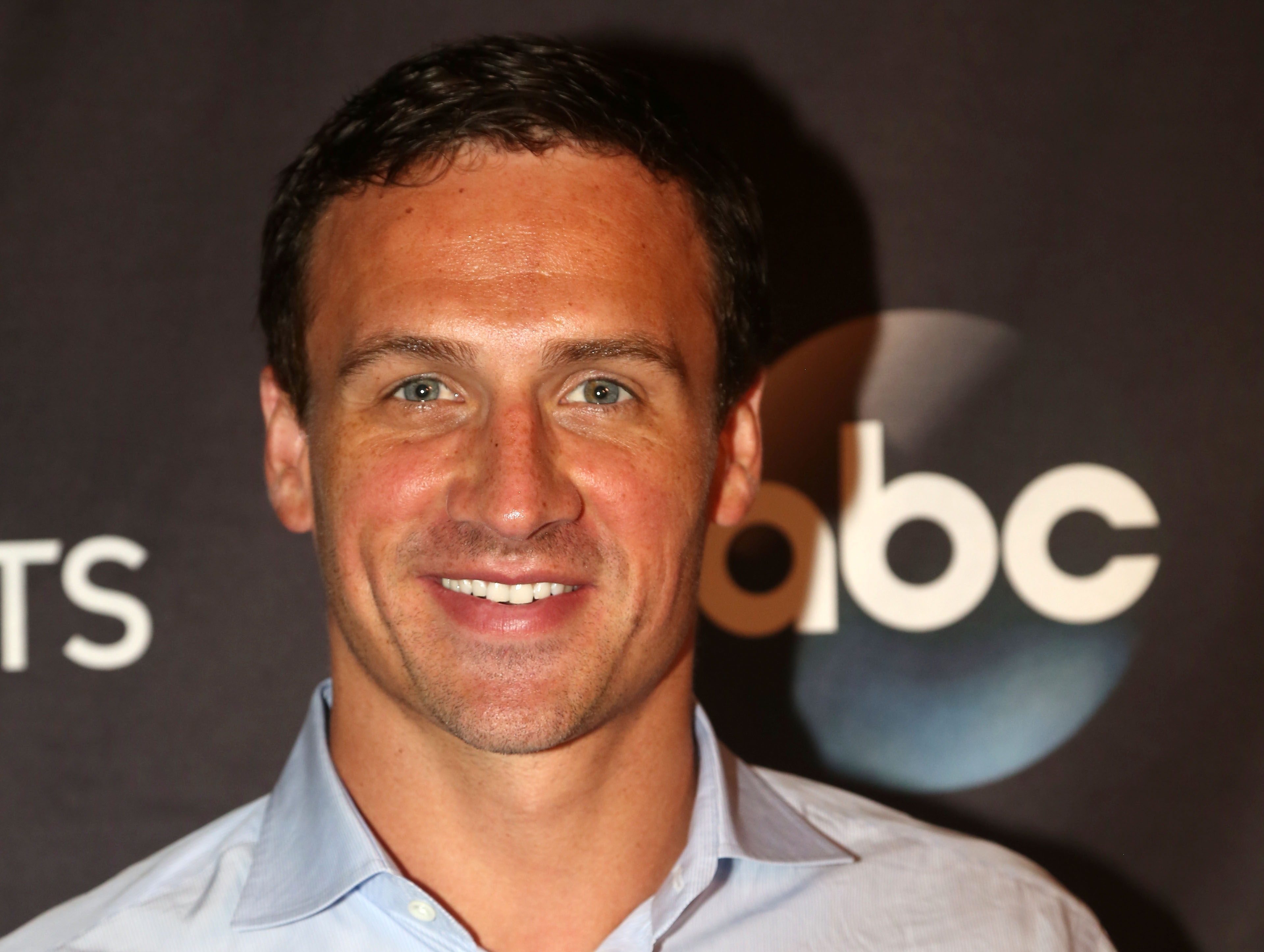 Ryan Lochte poses as Season 23 of "Dancing With The Stars" meets the press at Planet Hollywood Times Square on September 7, 2016 in New York City. (Bruce Glikas&mdash;Getty Images)