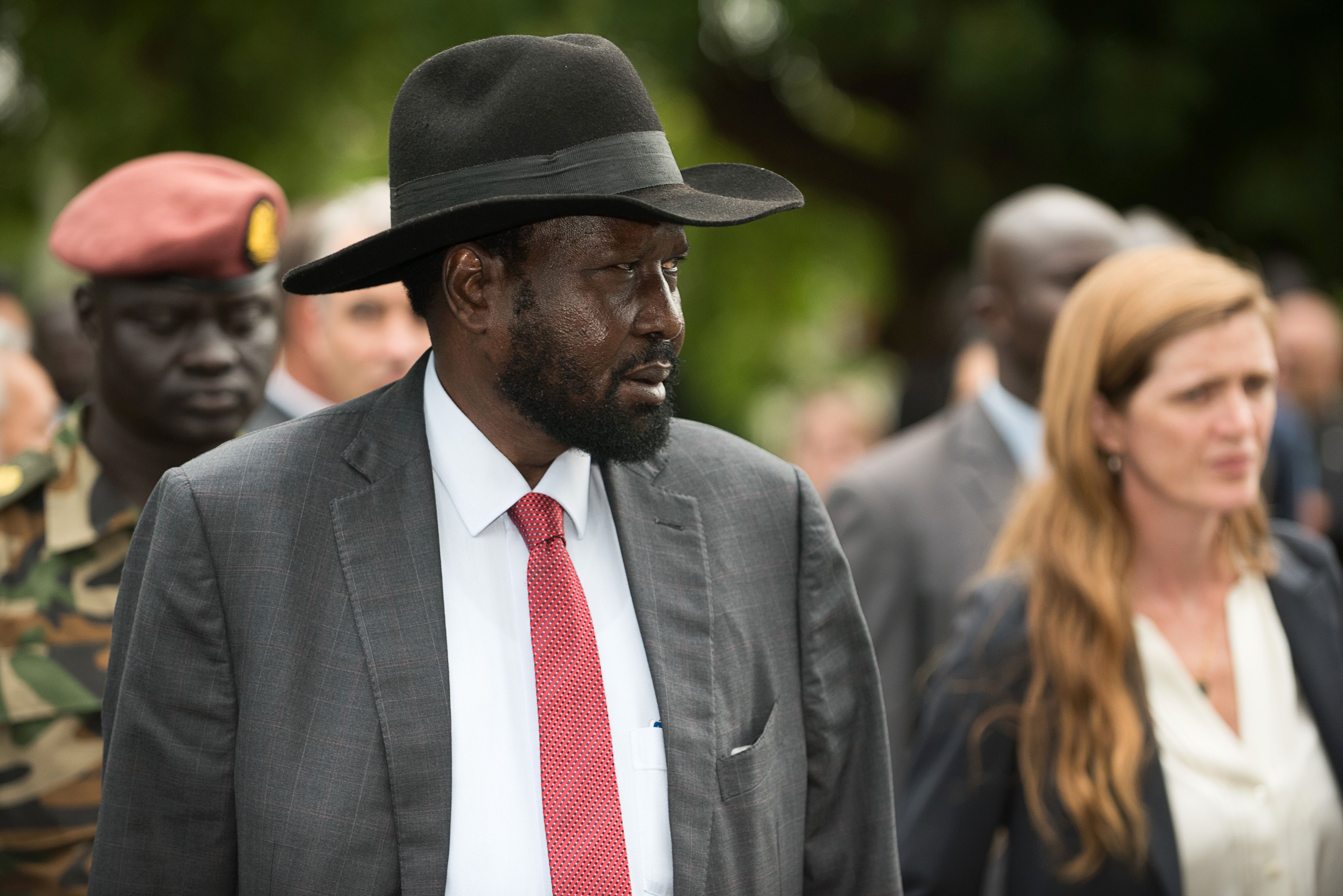 South Sudan's President Salva Kiir during a tour of South Sudan's state house, Sept. 4, 2016. (Charles Atiki Lomodong—AFP/Getty Images)