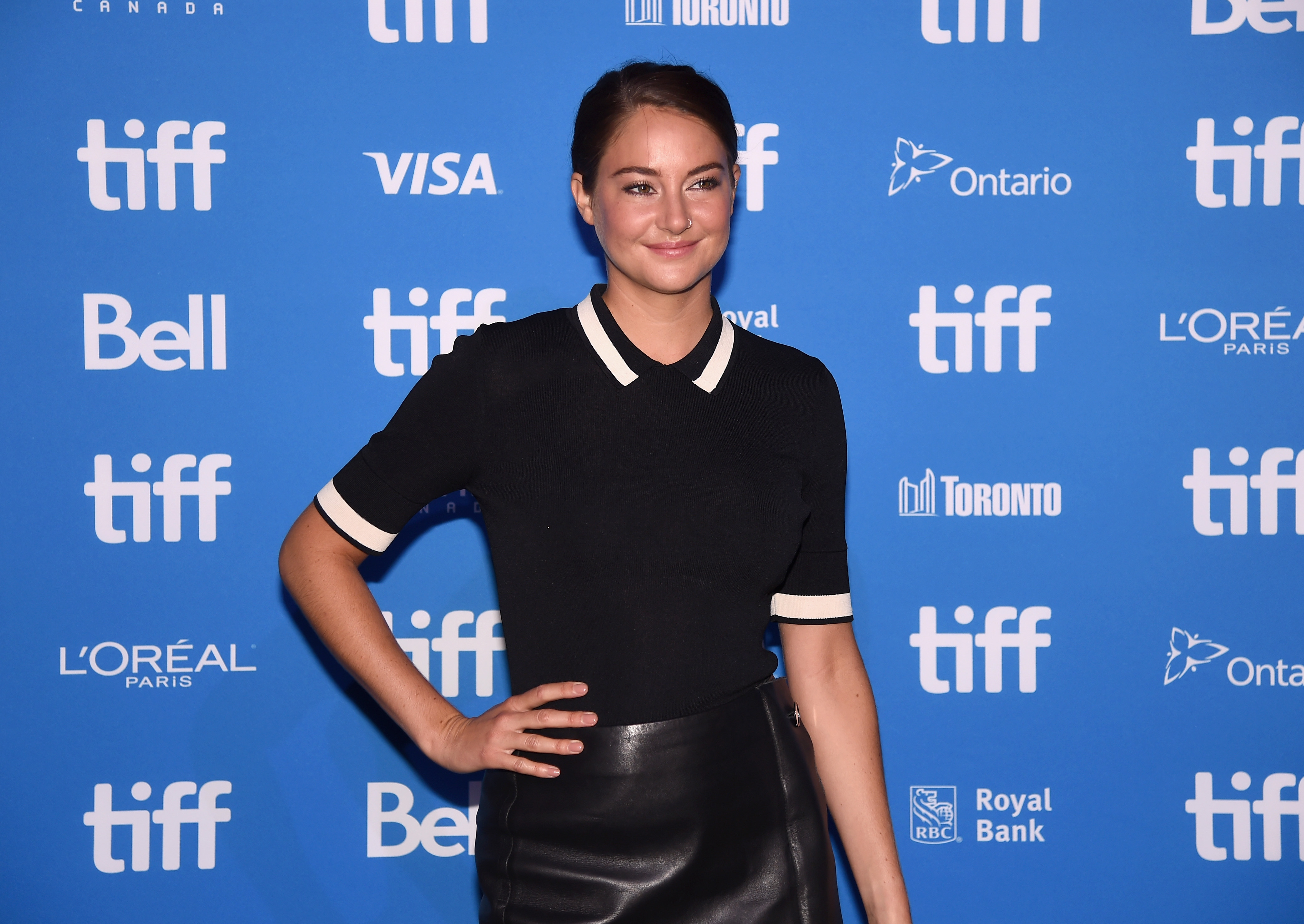 Actress Shailene Woodley attends "Snowden" press conference during the 2016 Toronto International Film Festival at TIFF Bell Lightbox in Toronto on Sept. 10, 2016 .